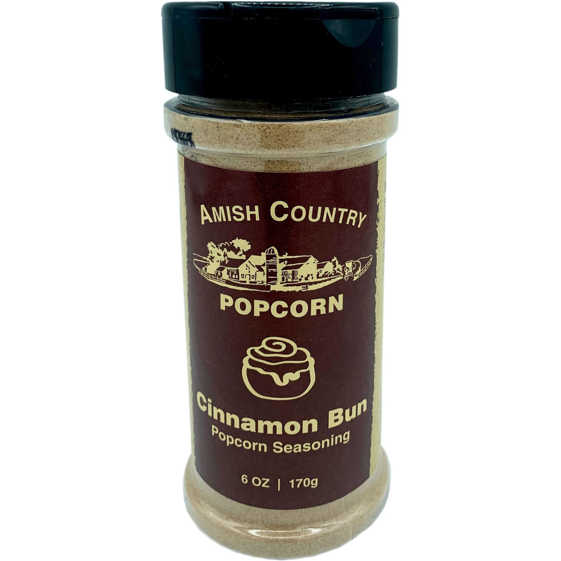 Amish Country Popcorn | Cinnamon Bun Seasoning - 6 Oz | Old Fashioned, Non-Gmo And Gluten Free
