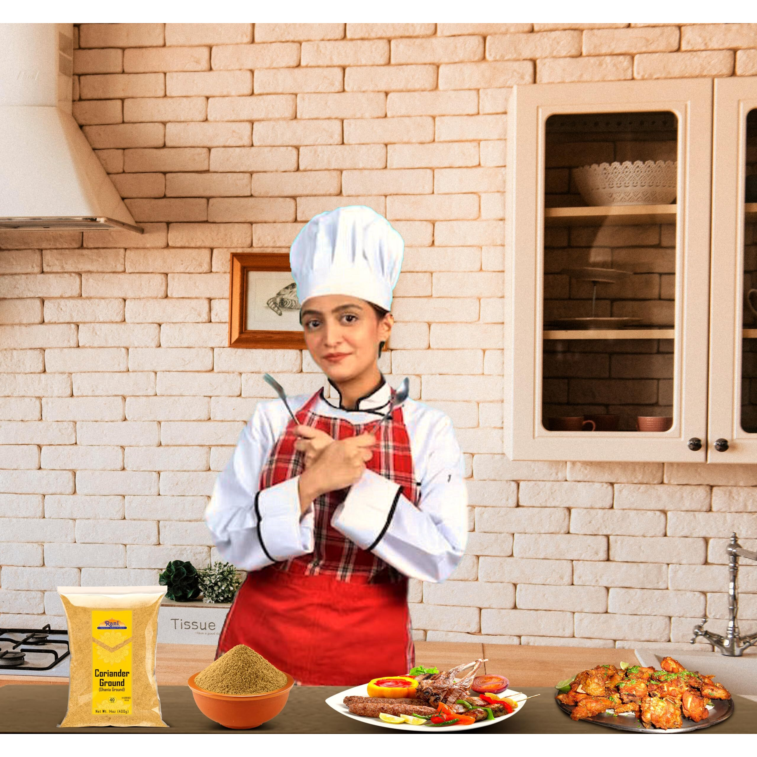 Rani Coriander Ground Powder (Indian Dhania) Spice 14Oz (400G) ~ All Natural | Salt-Free | Vegan | No Colors | Gluten Friendly | Non-Gmo | Kosher | Indian Origin