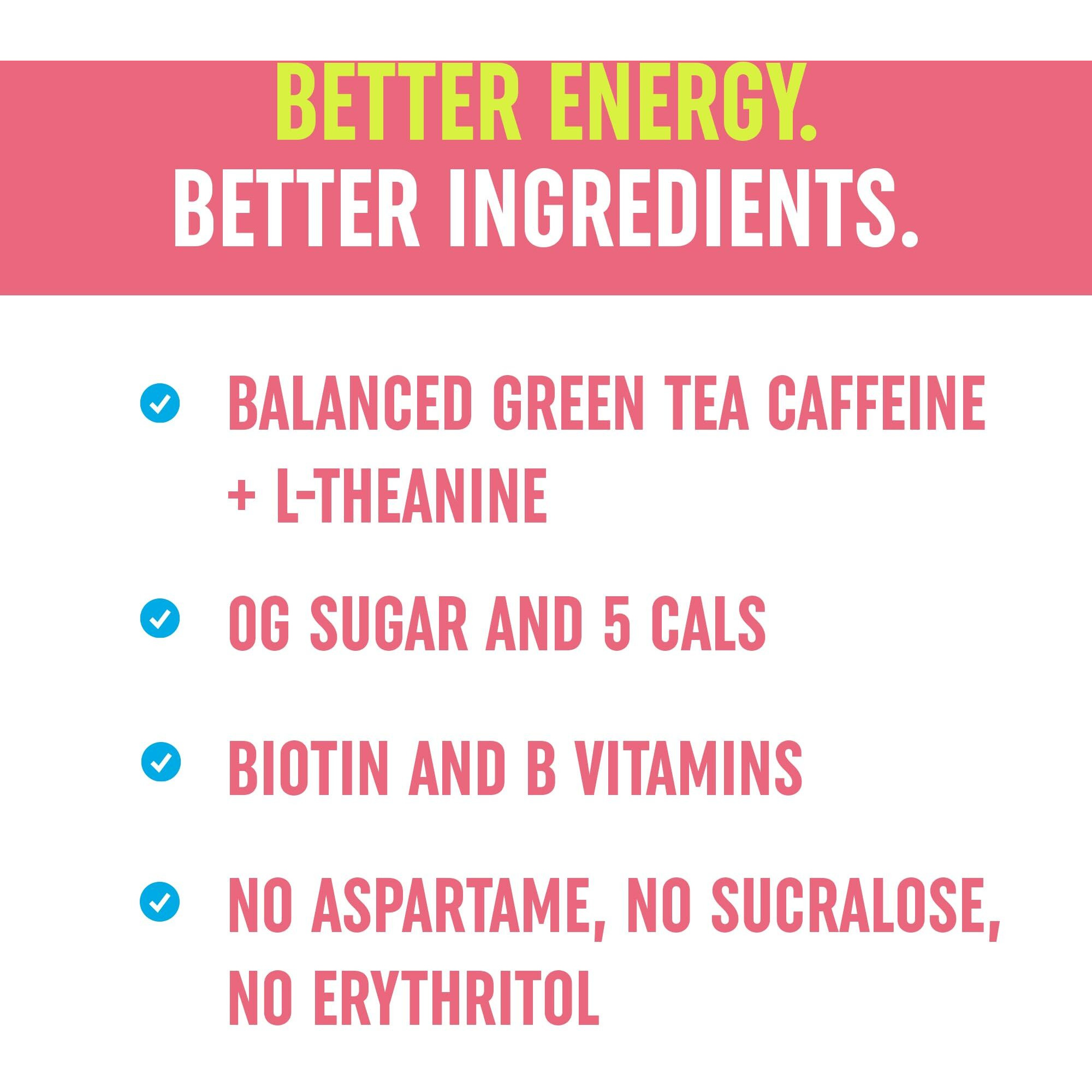 Gorgie Original Variety, Sugar-Free Natural Energy Drink Sparkling, Healthy Energy Drinks - Green Tea, Biotin, B Vitamins -150Mg Caffeine, Vegan, & Low Calorie (Pack Of 12)