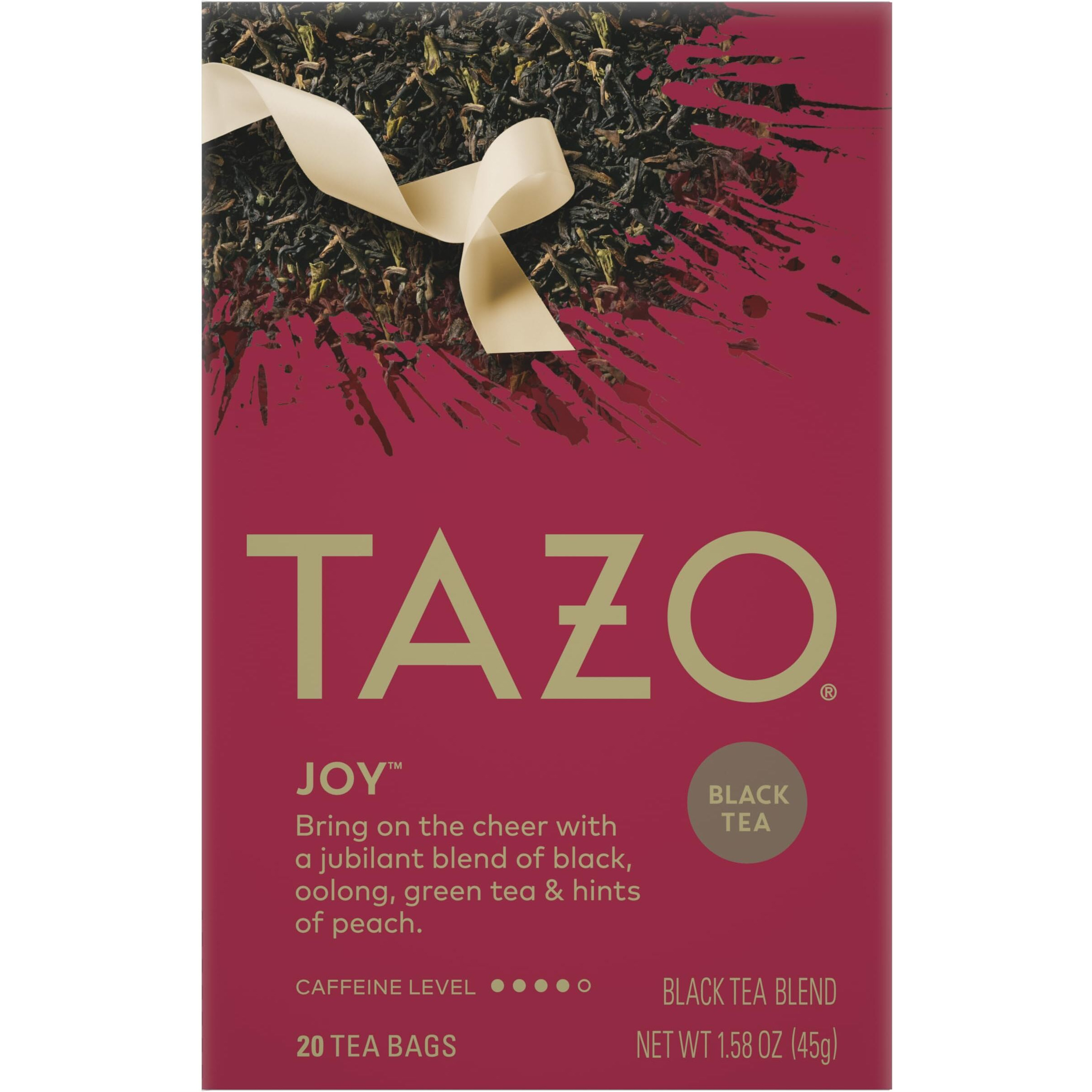 Tazo Joy Limited Edition Seasonal Black Tea Blend Tea Bags, 120 Total Tea Bags (20Ct - Pack Of 6)