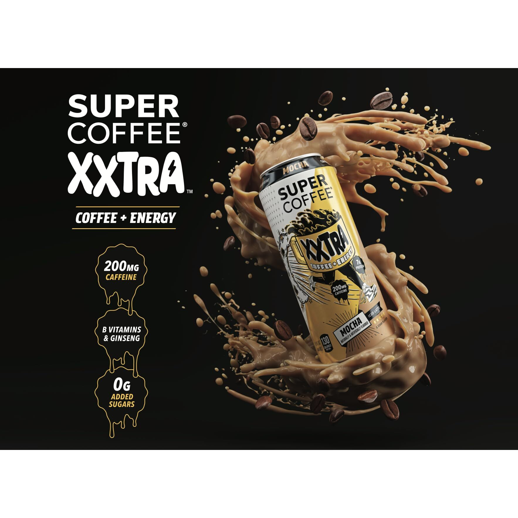 Super Coffee Xxtra, Iced Coffee (0G Added Sugar, 7G Protein, 130 Calories) [Vanilla] 15 Fl Oz, 12 Pack | Iced Coffee, Protein Coffee, Coffee Drinks, Smart Coffee - Soyfree Glutenfree