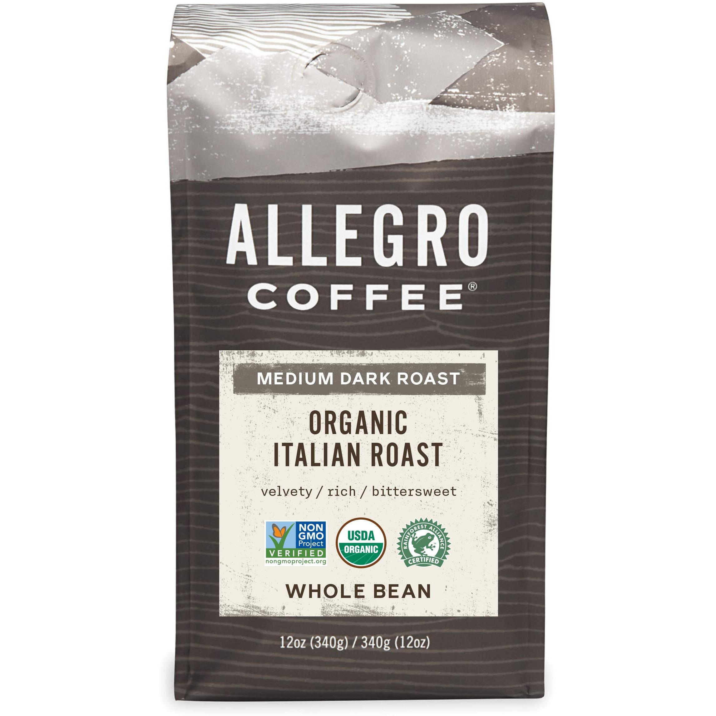 Allegro Coffee, Organic, Italian Roast, Whole Bean, 12 Oz