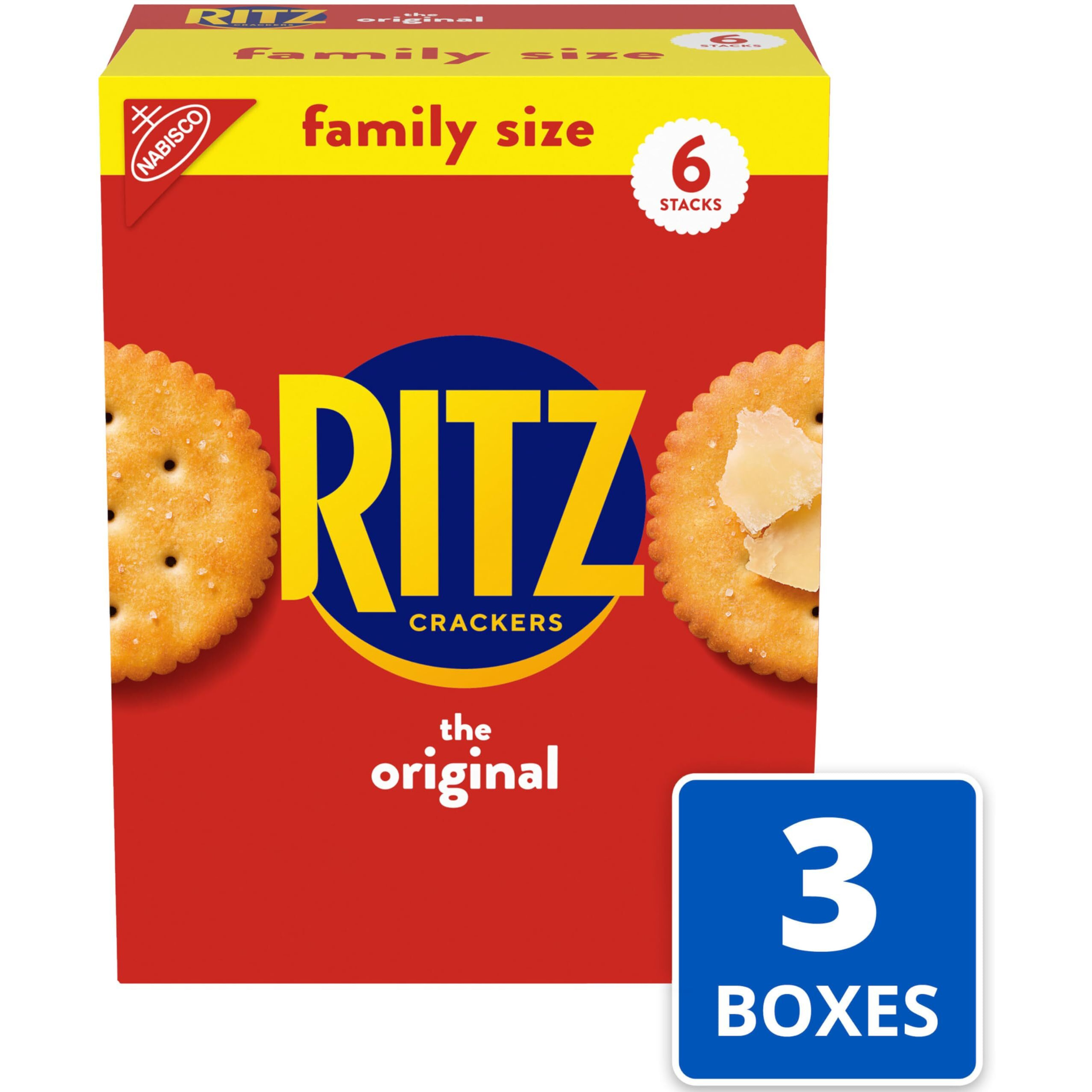 Ritz Original Crackers, Family Size, 3 Boxes