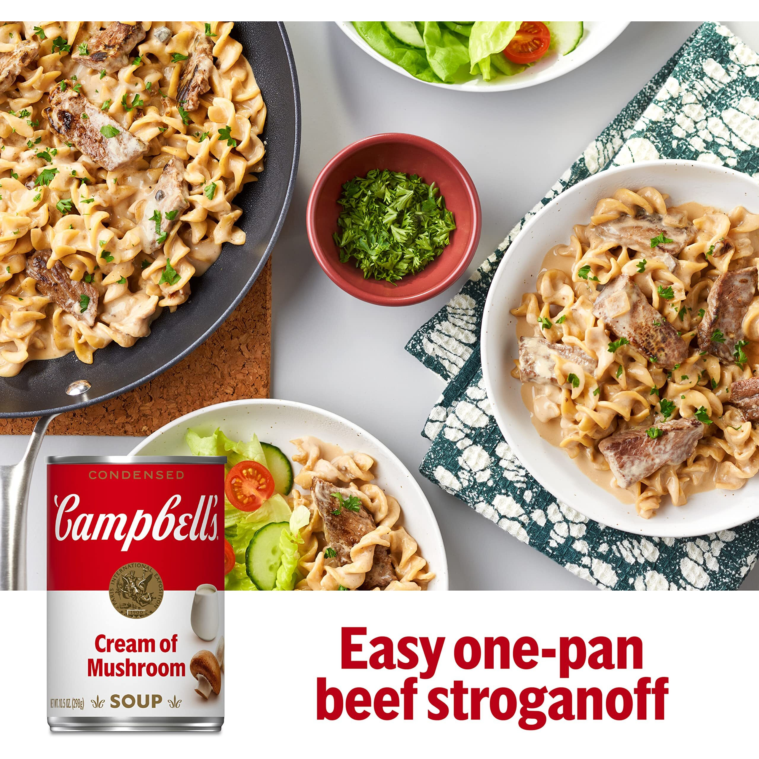 Campbell's Condensed Cream Of Mushroom Soup, 10.5 Ounce Can (Case Of 12)