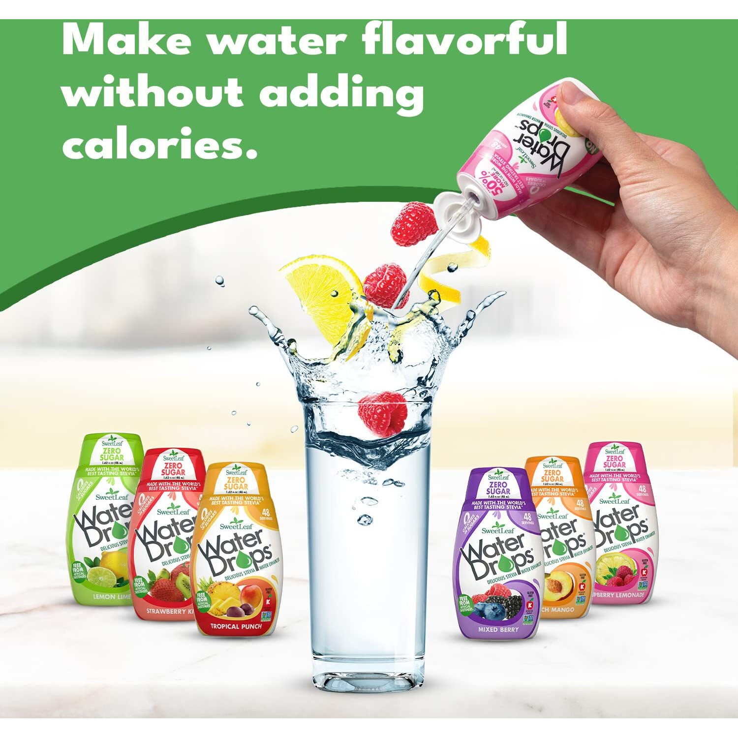 Sweetleaf Stevia Water Drops - Water Enhancer Variety Pack, Sugar Free Stevia Water Flavoring Drops, Lemon Lime, Raspberry Lemonade, And 4 More Refreshing Flavors, 1.62 Oz Ea (Pack Of 6)