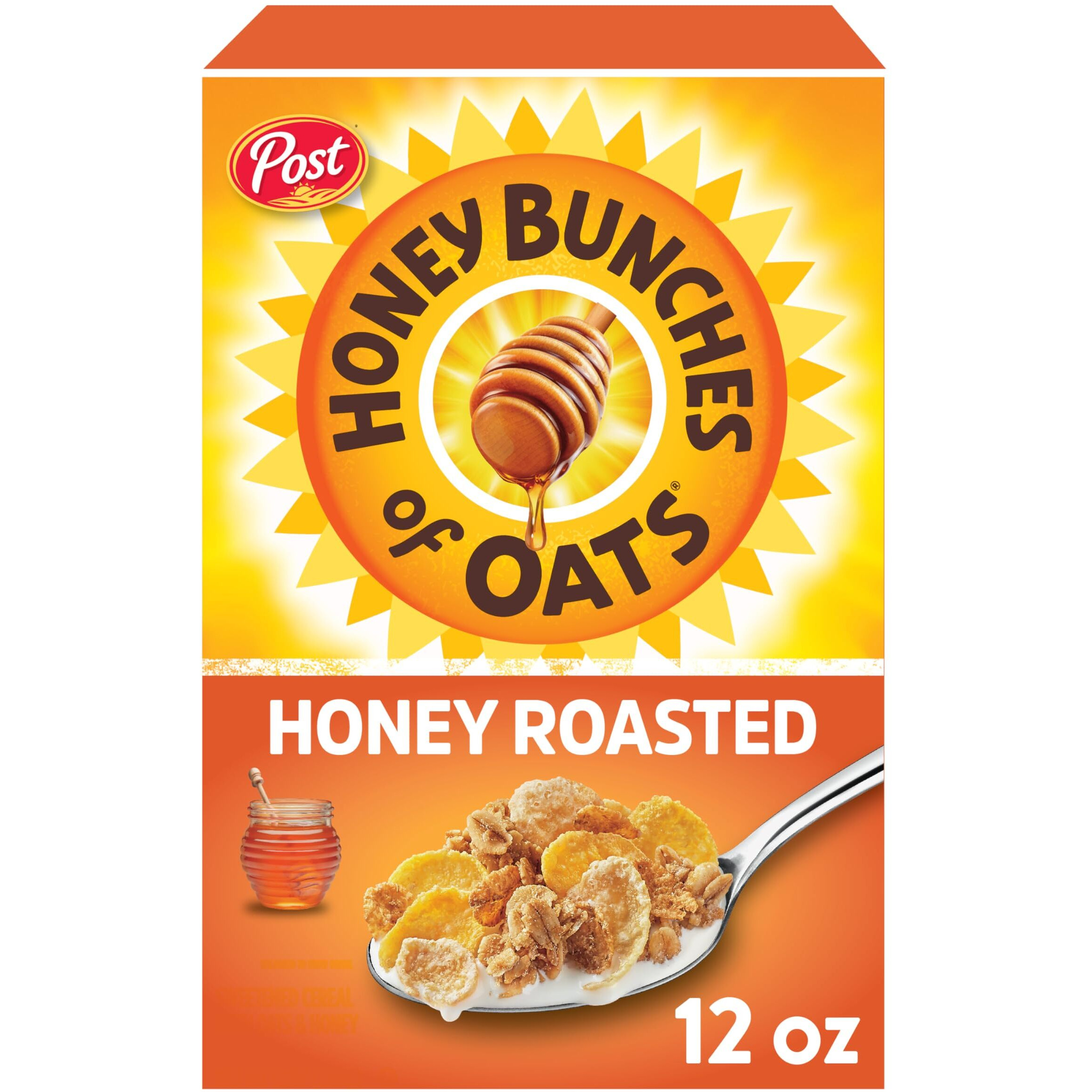 Honey Bunches Of Oats Honey Roasted, Heart Healthy, Low Fat, Made With Whole Grain Cereal, 12 Ounce