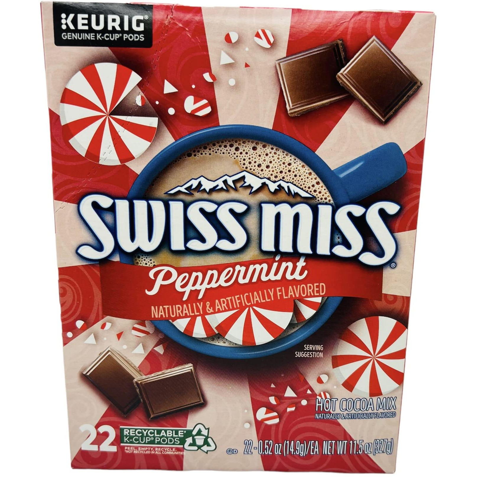 Swiss Miss Peppermint Hot Cocoa Single Serve Keurig K-Cup Pods (22 Count)