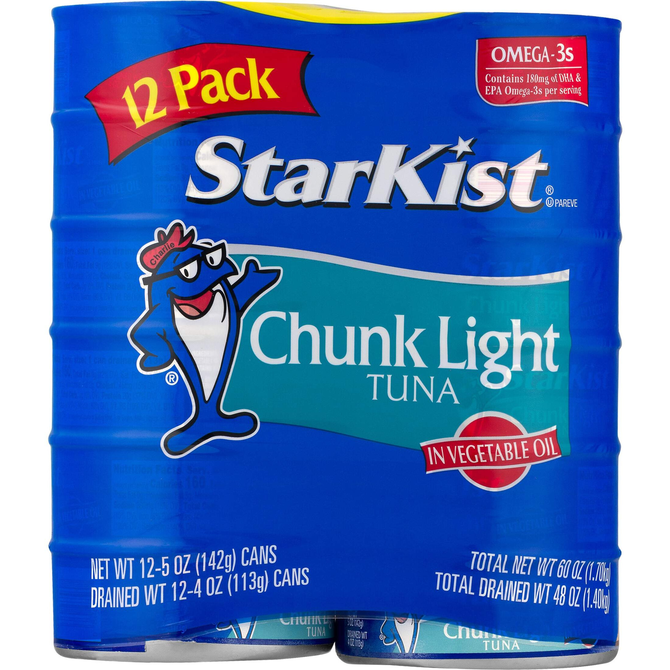 Starkist Chunk Light Tuna In Oil, 5 Oz (12 Pack) Canned Tuna Fish, Wild Caught, Gluten Free, Ready To Eat, Perfect For Salads, Keto Meals And Snacks, With 20G Protein & 90 Calories Per Serving