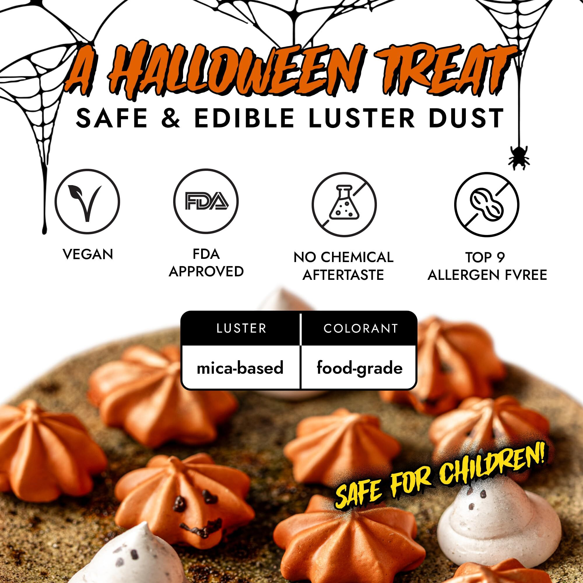 Mon  Gasque Silver Luster Dust Edible Glitter For Cocktails 15G - Premium Silver Edible Luster Dust For Halloween Food Decorations - Silver Edible Glitter - Silver Food Coloring - Silver Edible Dust