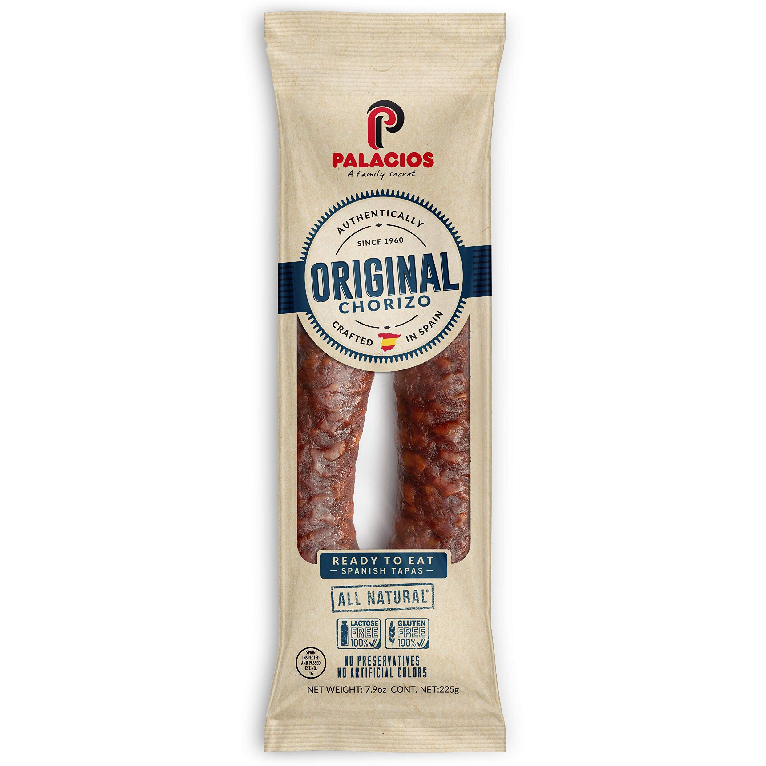 Chorizo Autentico Mild By Palacios. Imported From Spain. 7.9 Ounce