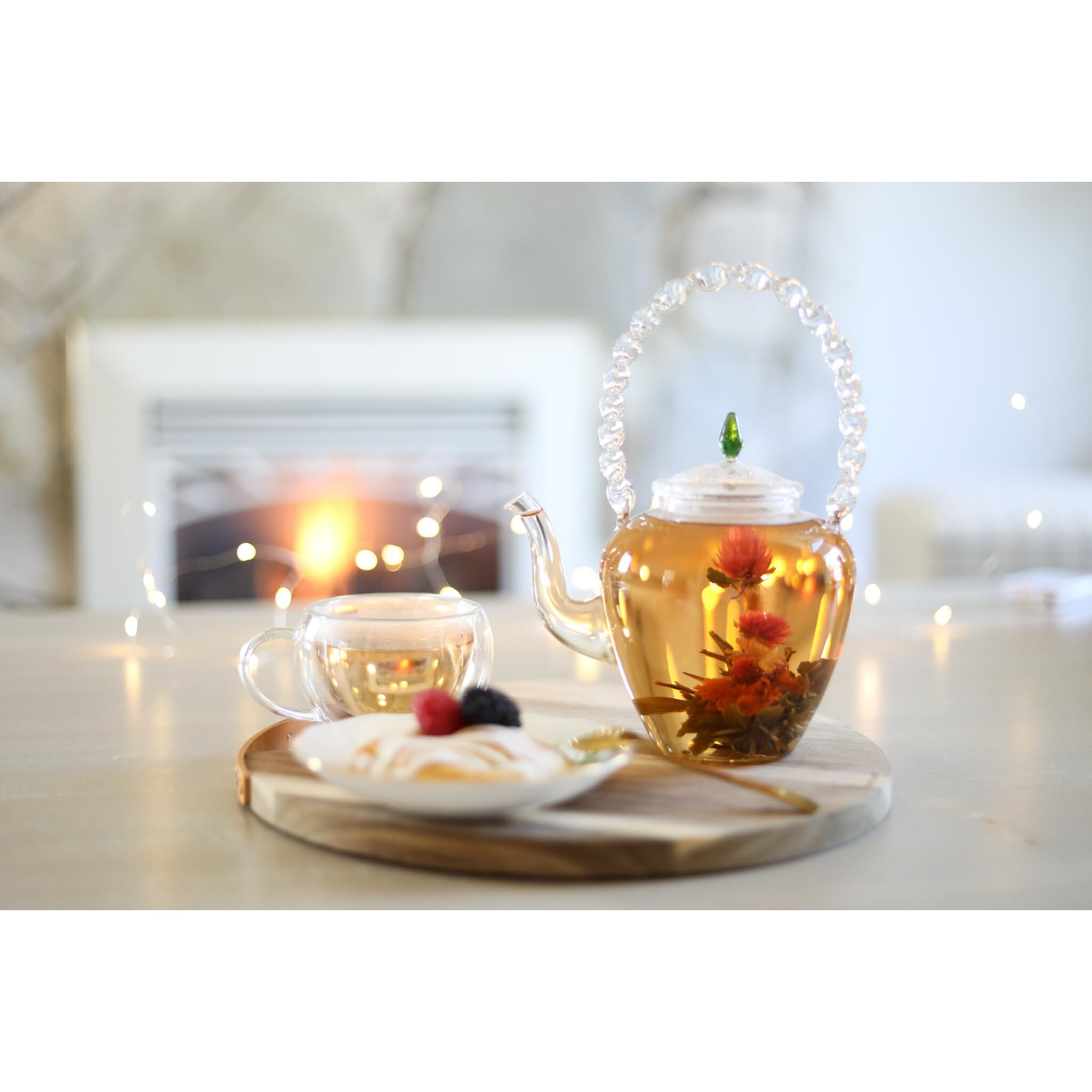 Teabloom Fruit Blooming Teas - 12 Unique Flower Varieties Of Tea In 12 Delicious Fruit Flavors - Each Flowering Tea Ball Steeps Up To 3 Times