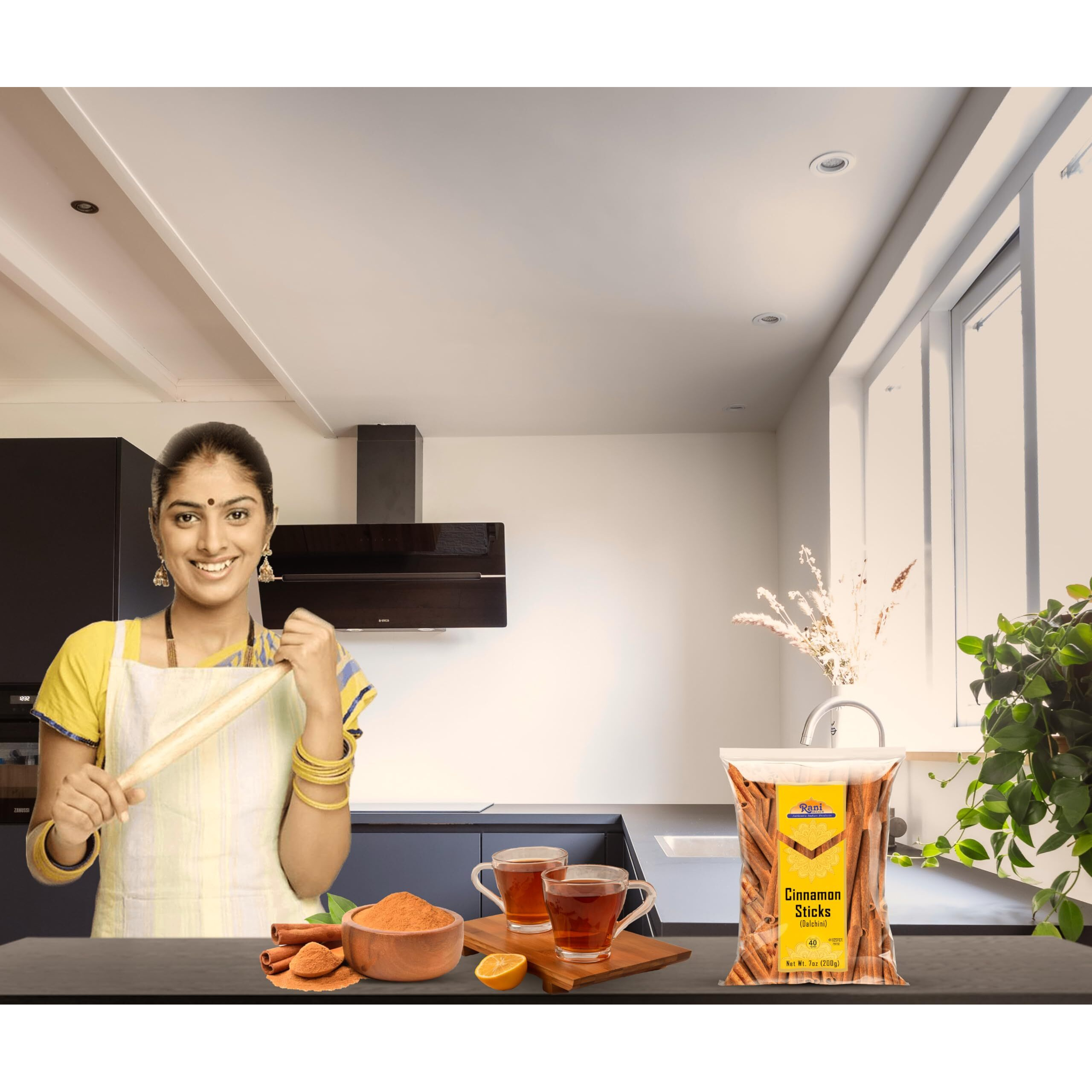 Rani Cinnamon Sticks 7Oz (200G) - 36-44 Sticks - Strong Aroma, Perfect For Baking, Cooking & Beverages | 3+ Inches Length - Cassia Saigon Cinnamon From Vietnam | Kosher