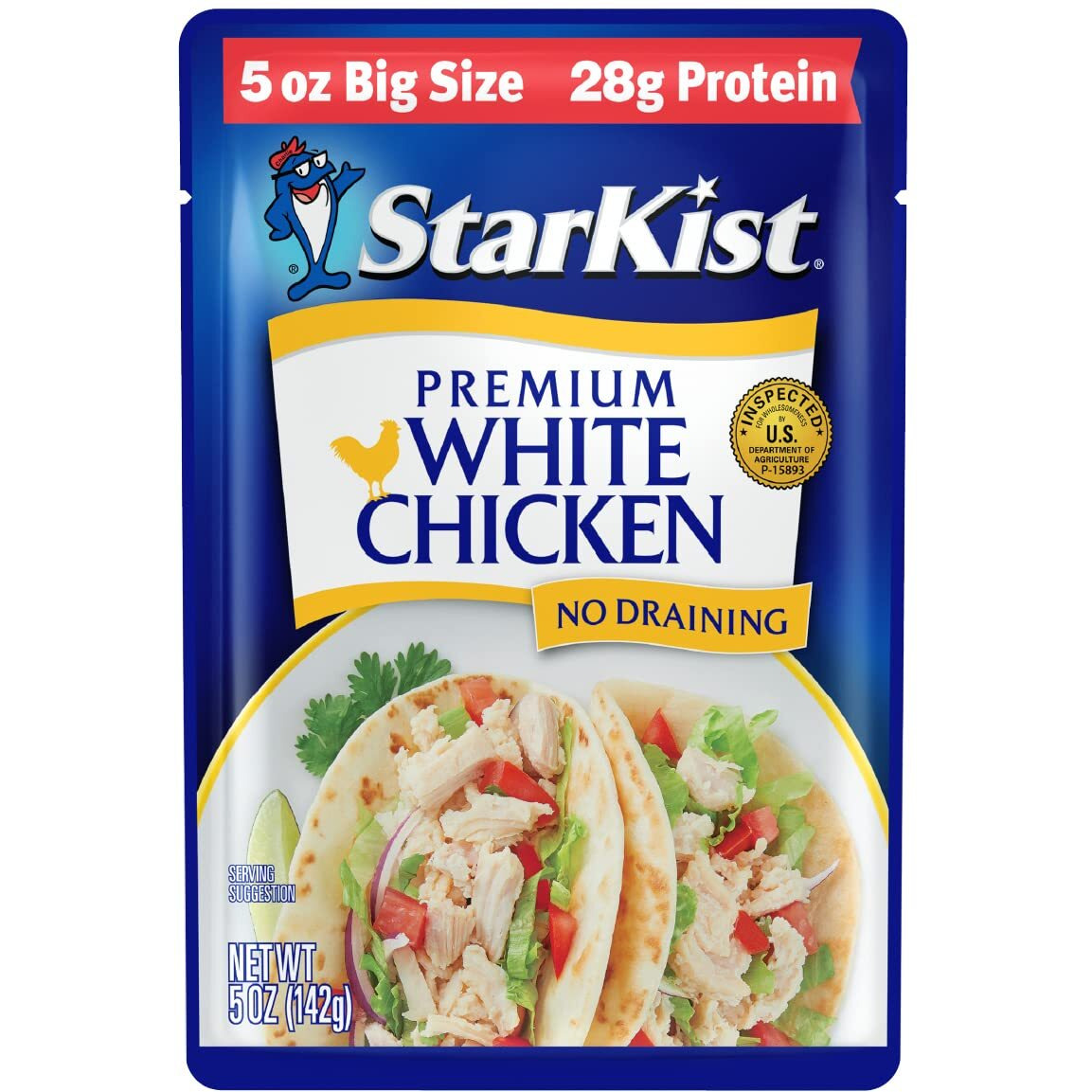 Starkist Premium White Chicken, 5 Oz Pouch (Pack Of 12)