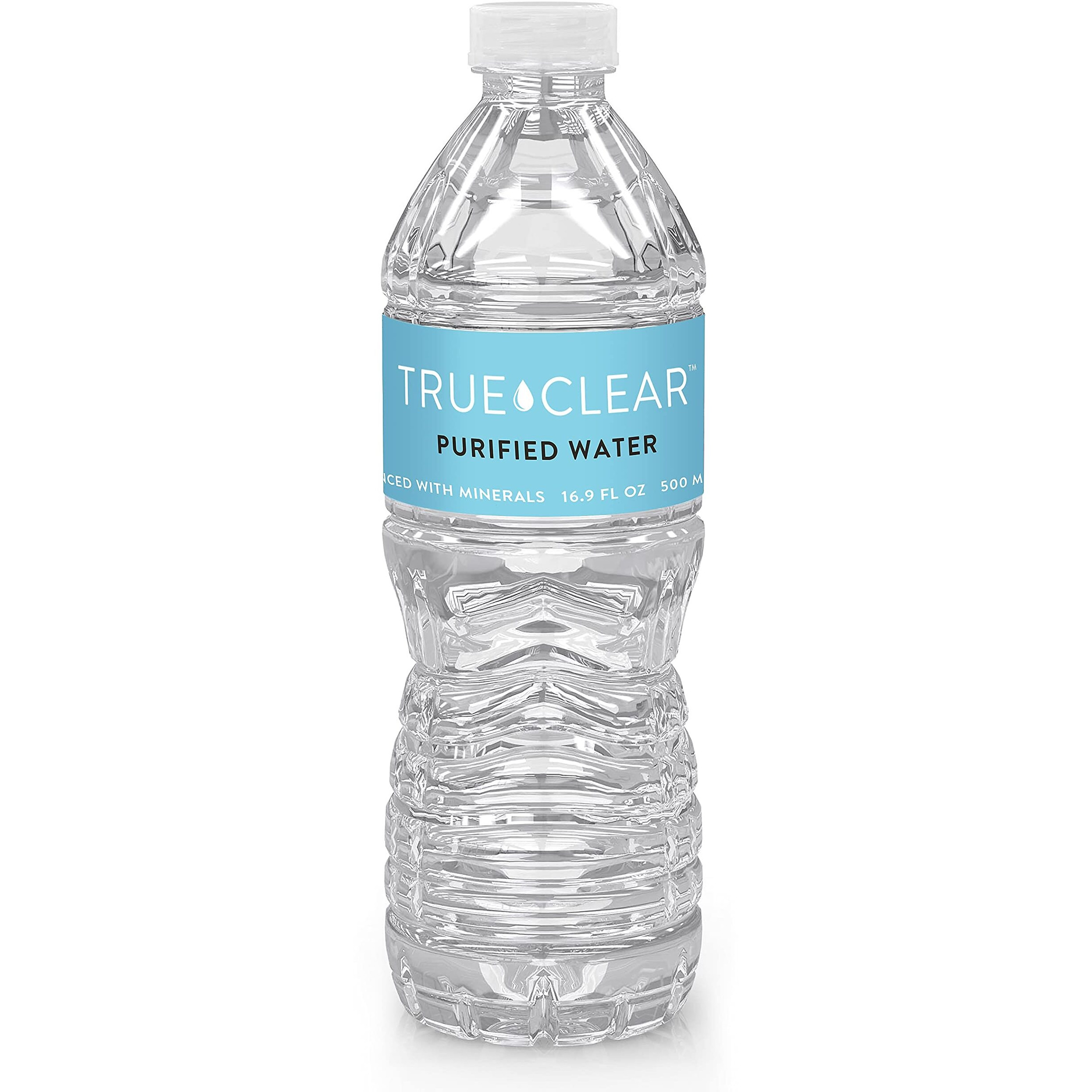 True Clear Purified Bottled Water, Bpa Free Water Bottles, Easy To Carry (16.9 Oz Per Bottle, 24 Bottles Per Carton)