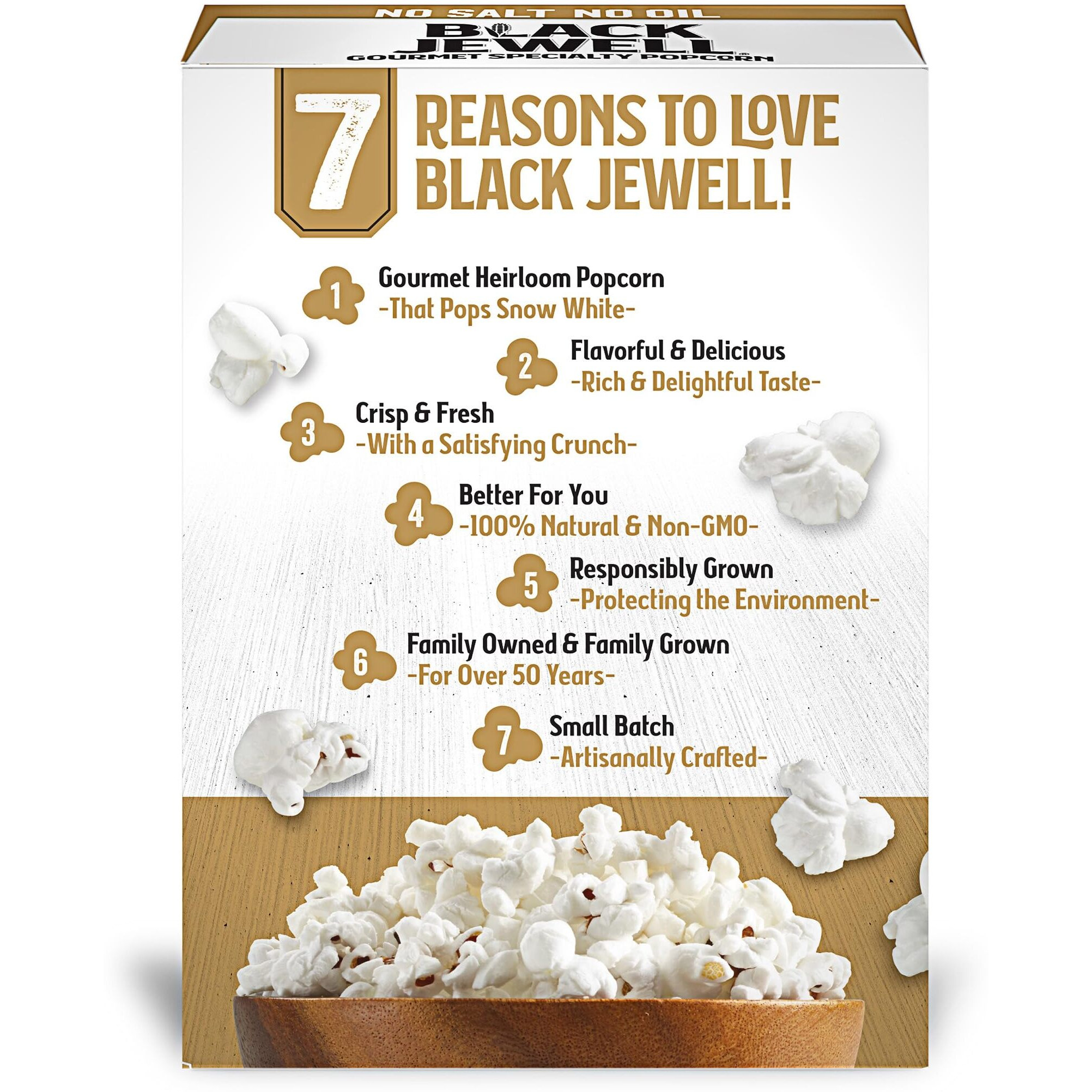 Black Jewell Gourmet Popcorn, Healthy Popcorn Snack, No Salt No Oil, 8.7 Ounces (Pack Of 6)