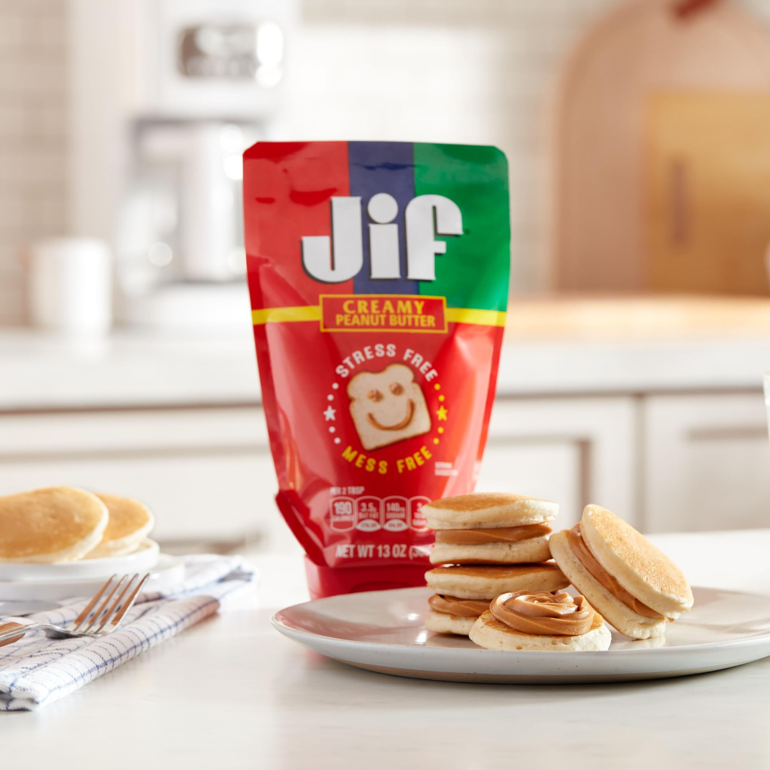 Jif Squeeze Creamy Peanut Butter, 13 Ounces (Pack Of 10), Smooth, Creamy Texture, Portable Peanut Butter Pouch