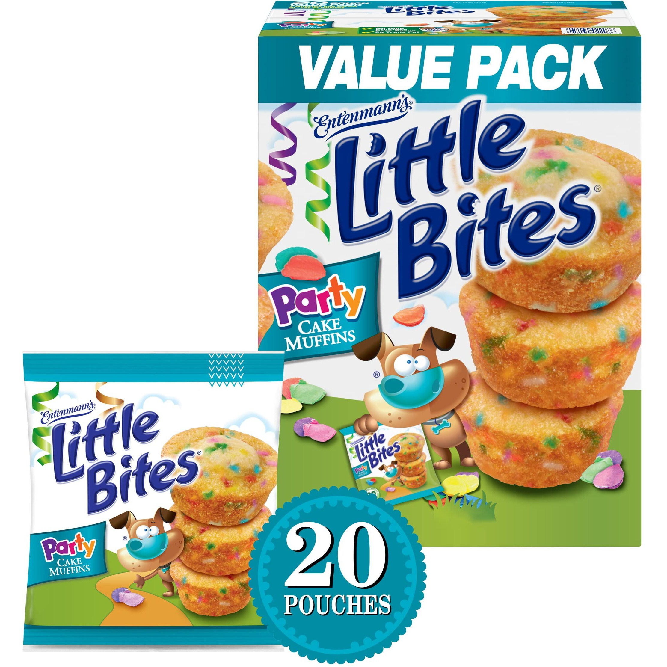 Entenmann's Little Bites Party Cake (Club Pack) Mini Muffins, 40 Packs, 66 Oz