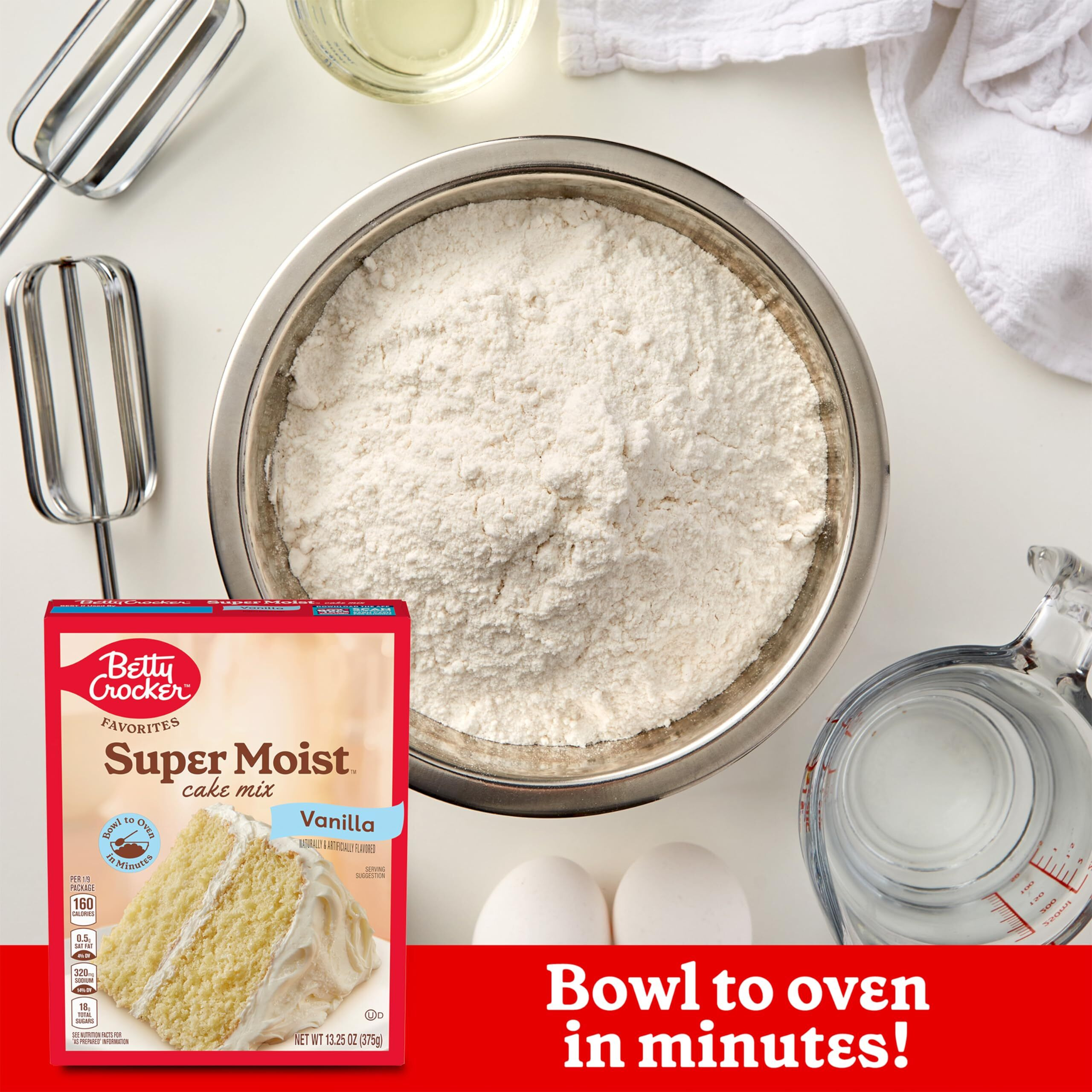 Betty Crocker Favorites Super Moist Vanilla Flavored Cake Mix, 13.25 Oz (Pack Of 12)