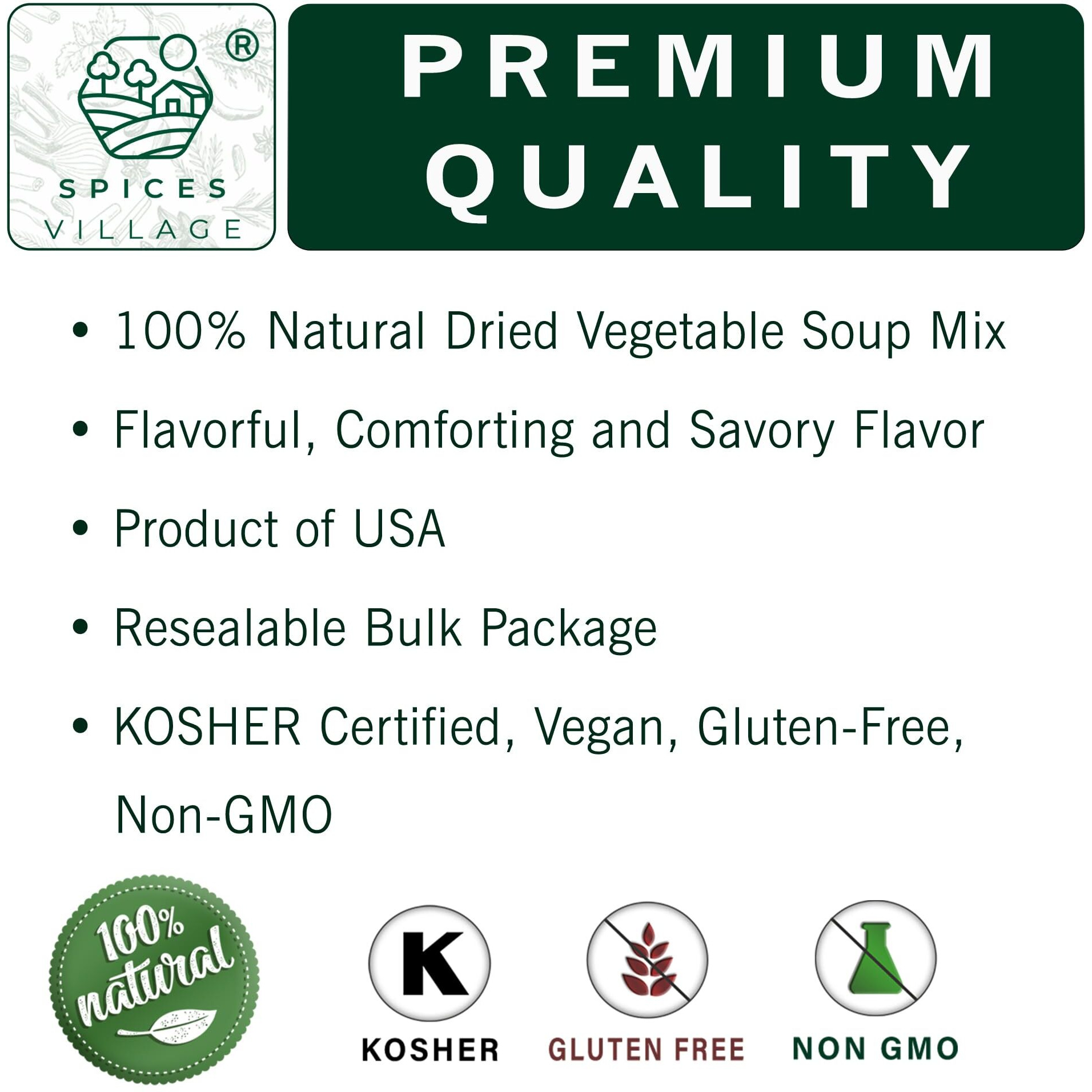 Spices Village Dried Ramen Toppings [ 1 Lb ] - Dehydrated Vegetables Mixed Vegetables Flakes, Mix Of Carrot, Onion, Red & Green Bell Pepper, Celery, Cabbage & Spinach Flakes - Kosher, Gluten Free, Non Gmo, Resealable Bulk Bag