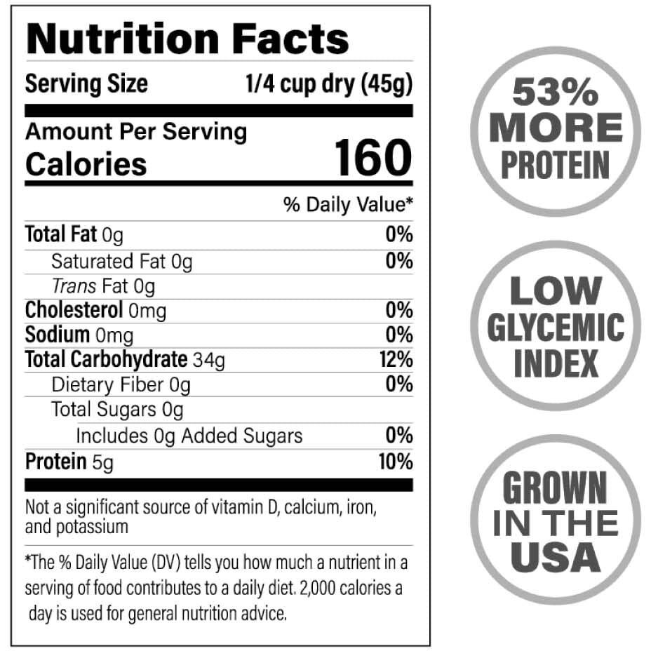 Parish White Rice - High-Protein Rice With Low Glycemic Index - Locally Grown Long-Grain White Rice - Made In The Usa - Rich Nutrient Content - Ideal For Curry, Desserts, Stir-Fry - 5Lb Bag