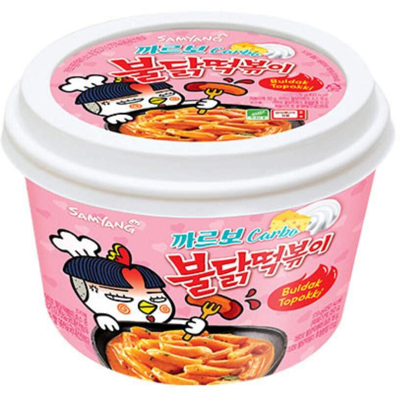 Samyang Carbo Buldak (Roast Chicken) Hot Spicy Rice Cake Tteokbokki (1)