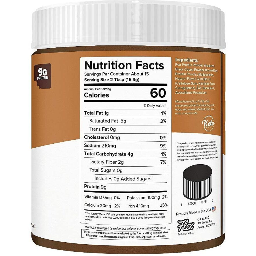 Flexible Dieting Lifestyle Vegan Protein Cookie Butter Powder - Brownie Batter | Dairy-Free, Keto-Friendly, Low Carb, Sugar-Free, Gluten-Free | Easy To Mix, Bake And Spread | 8.1Oz