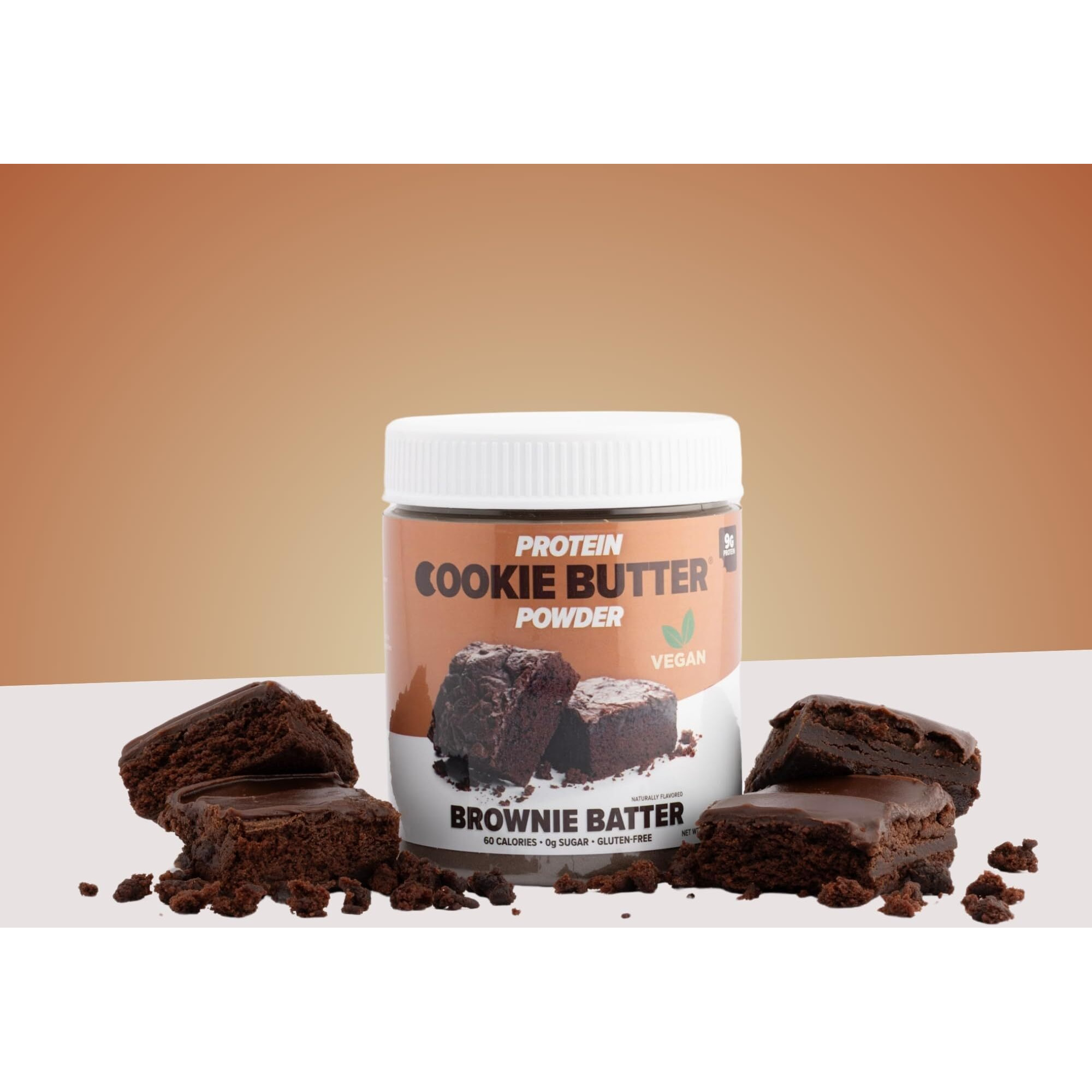 Flexible Dieting Lifestyle Vegan Protein Cookie Butter Powder - Brownie Batter | Dairy-Free, Keto-Friendly, Low Carb, Sugar-Free, Gluten-Free | Easy To Mix, Bake And Spread | 8.1Oz