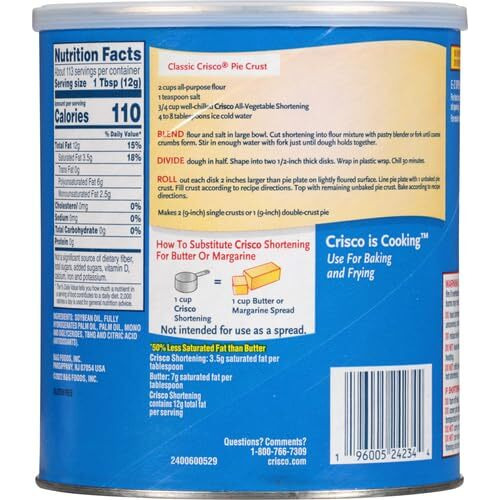 Crisco All-Vegetable Shortening, 48 Ounce