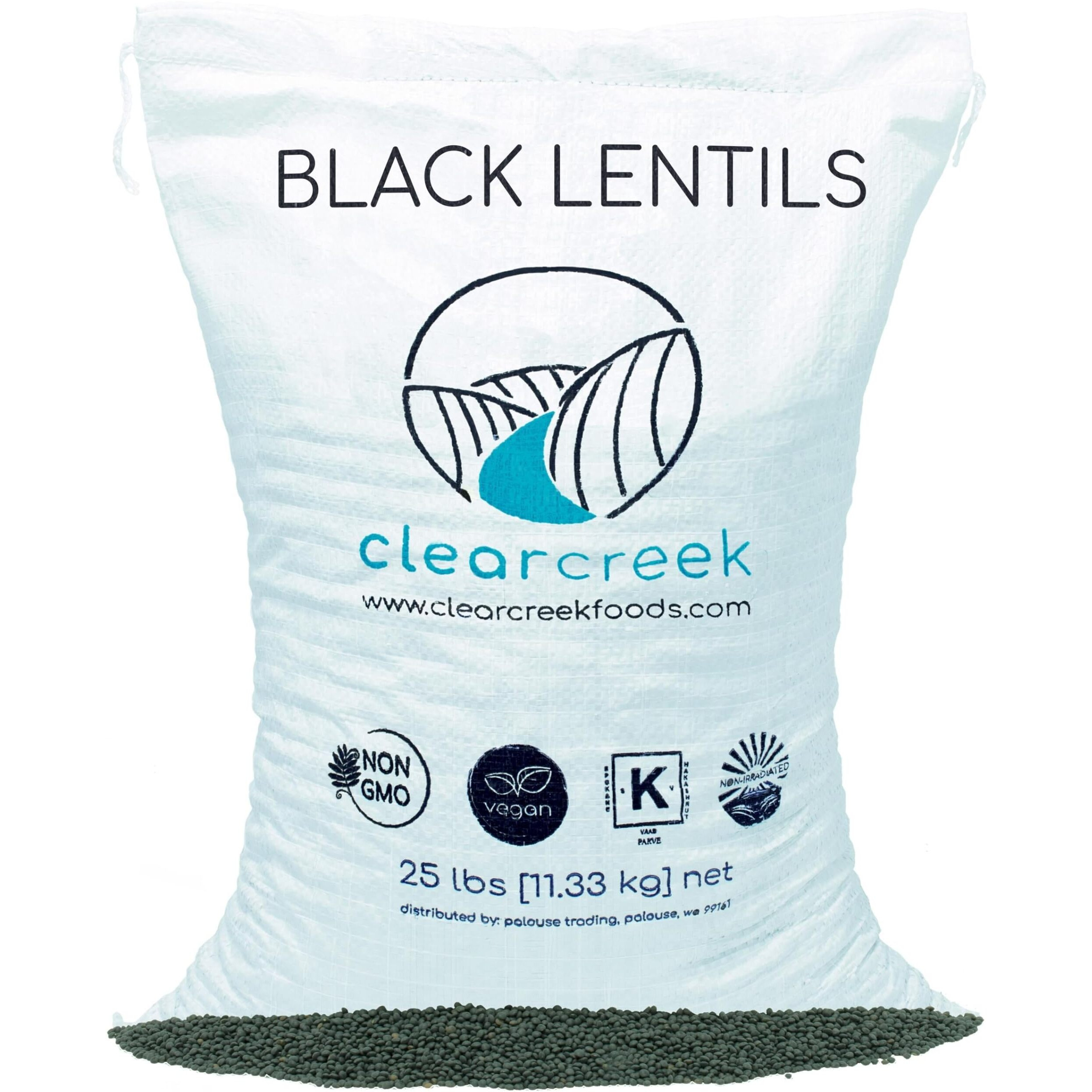 Black Beluga Lentils Bulk | 25 Lbs | Non-Gmo | Kosher | Vegan | Non-Irradiated