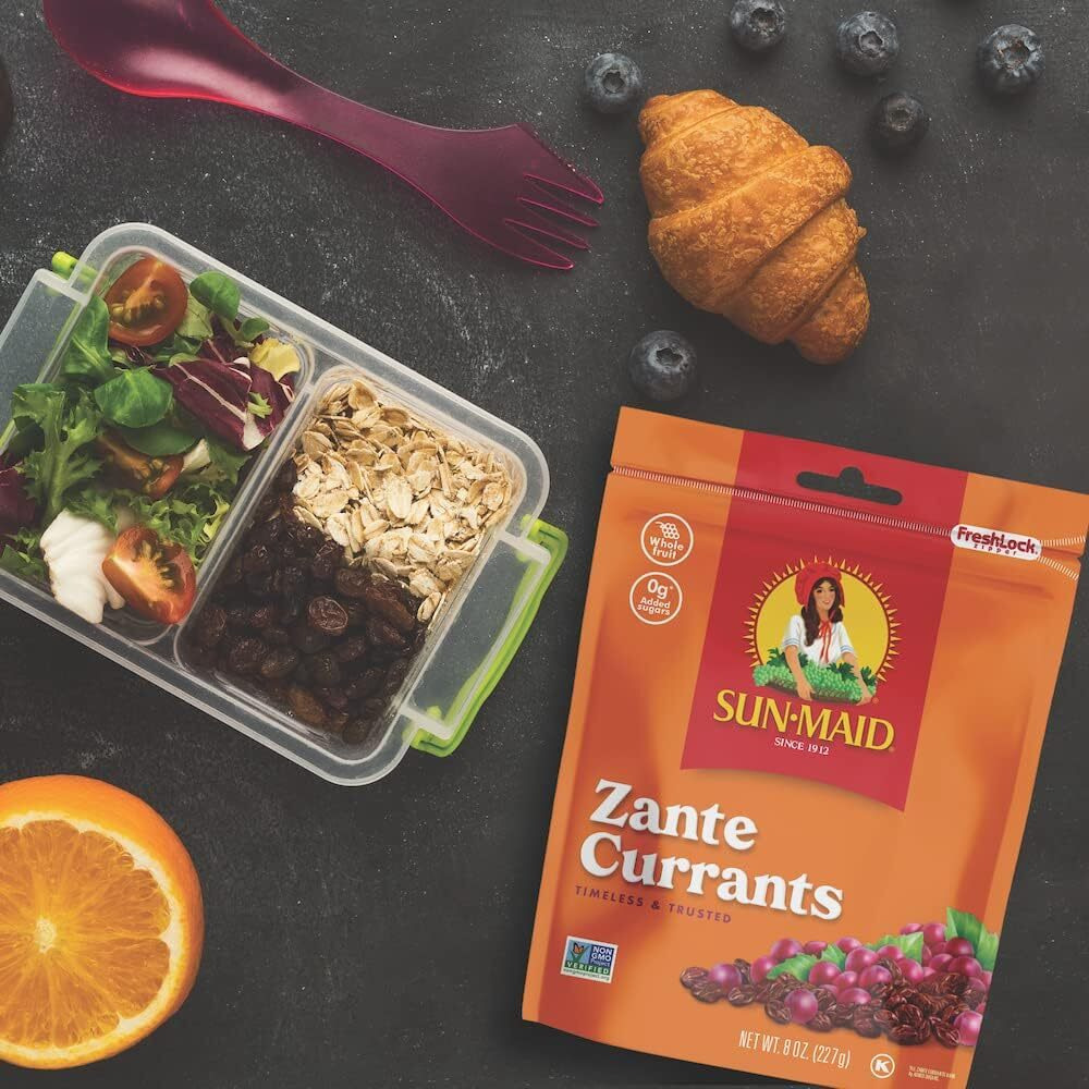 Sun-Maid California Sun-Dried Zante Currants - (4 Pack) 8 Oz Resealable Bag - Dried Fruit Snack For Lunches And Snacks