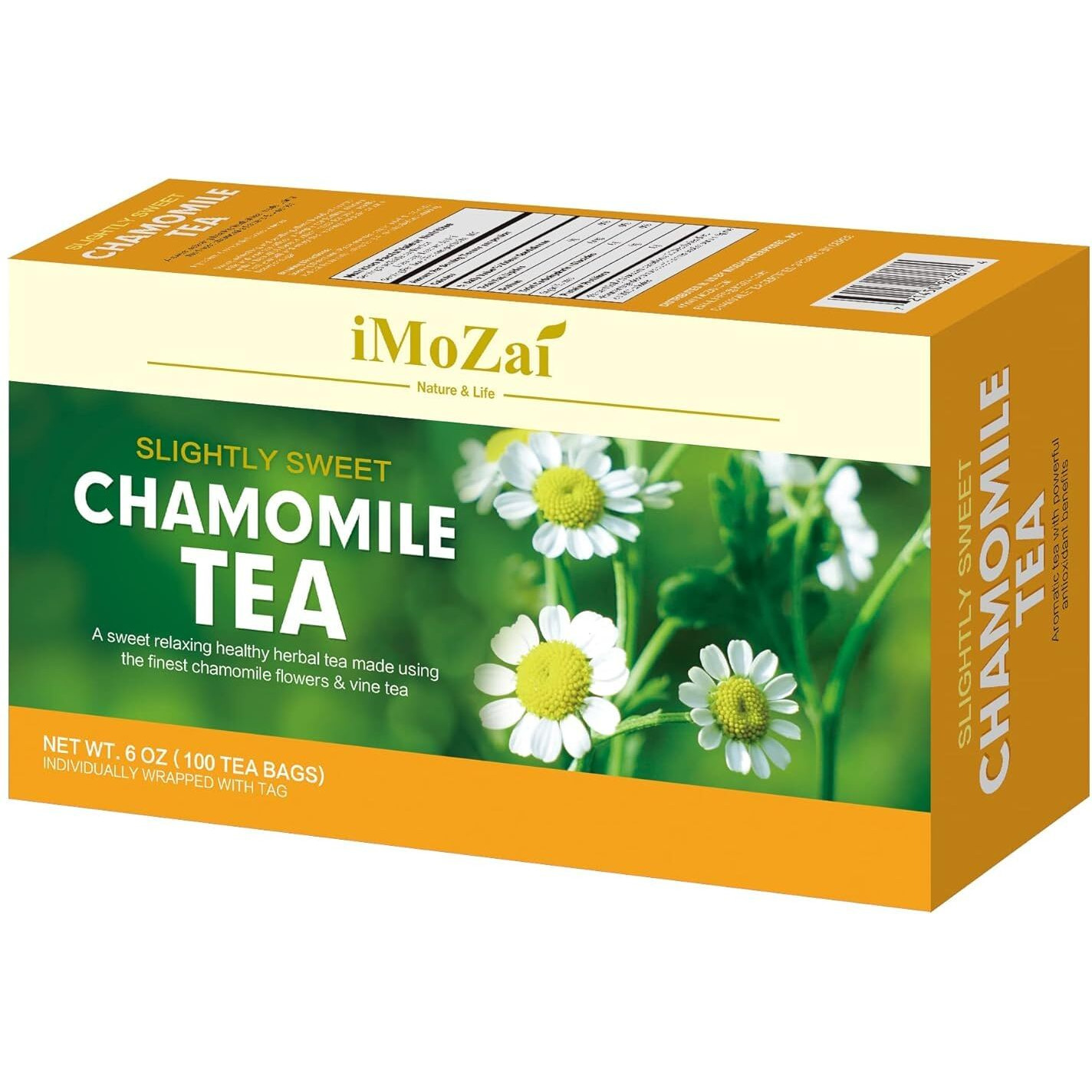 Imozai Chamomile Tea Bags 100 Count Individually Wrapped