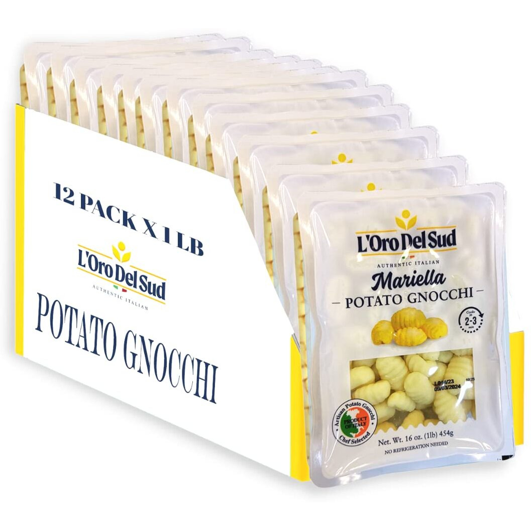 12 Pack, Potato Gnocchi, Cooks In 2-3 Minutes, Shelf Stable, Mariella 12 Pack X 1 Lb (12 Pack)