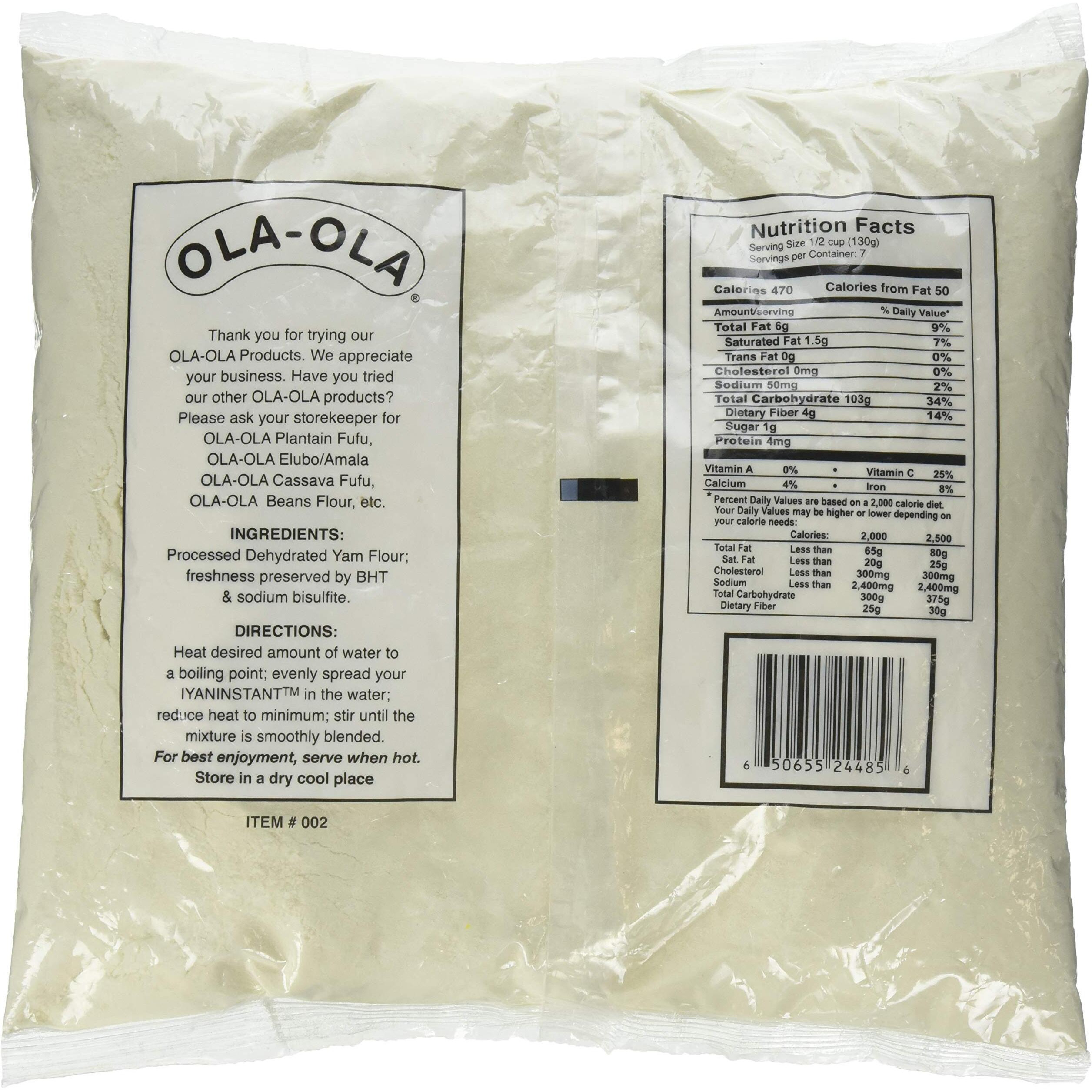 Ola Ola Authentic Pounded Yam Iyan Instant 5Lbs
