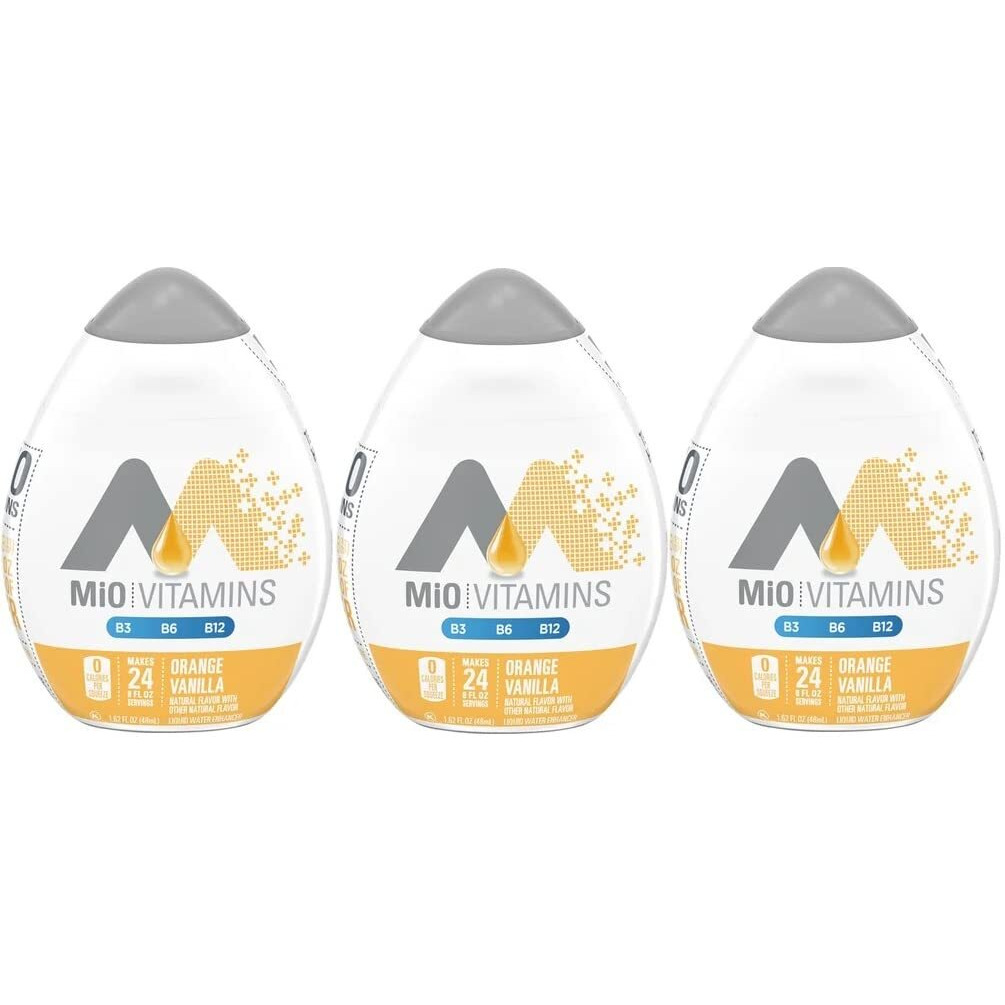 Mio Liquid Flavor Enhancer With Vitamins B3, B6, B12-3 Pack Brought By Southwind Enterprises (Orange Vanilla)