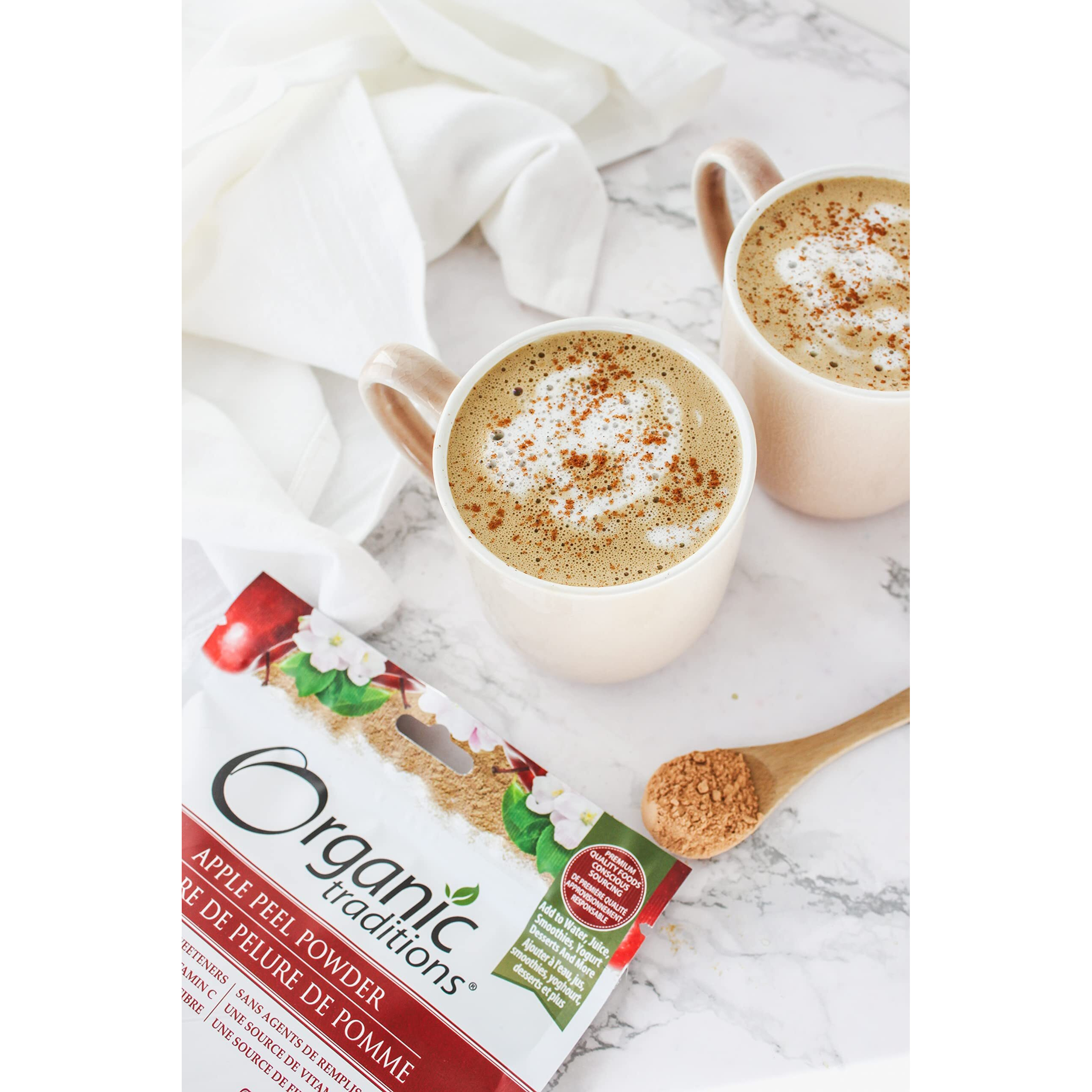 Organic Traditions Organic Apple Peel Powder Organic Apple Powder, Vegan Non-Gmo Powdered Fruit, 3.5Oz (100G)