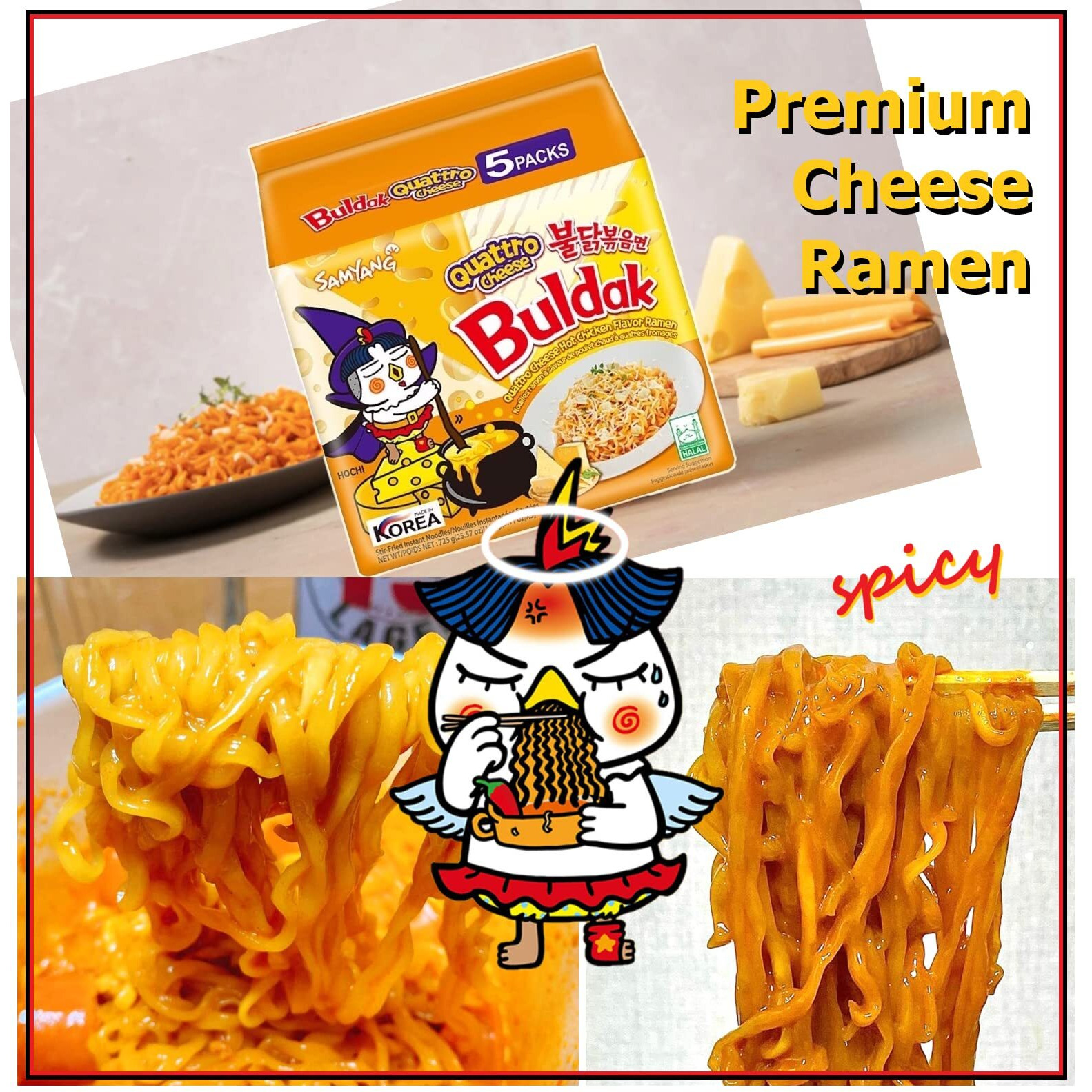 Samyang Quattro Cheese Hot Chicken Flavored Buldak Ramen