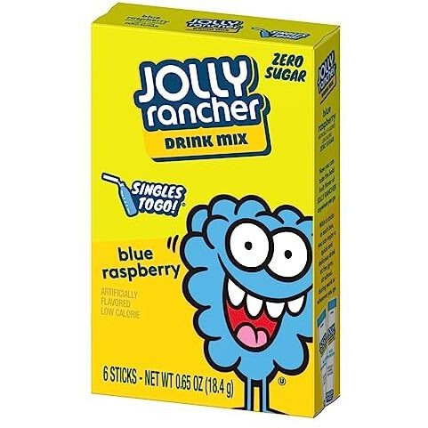 Jolly Rancher Singles To Go Drink Mix Watertok Bundle - Blue Raspberry, Green Apple, Watermelon And Cherry Drink Mix