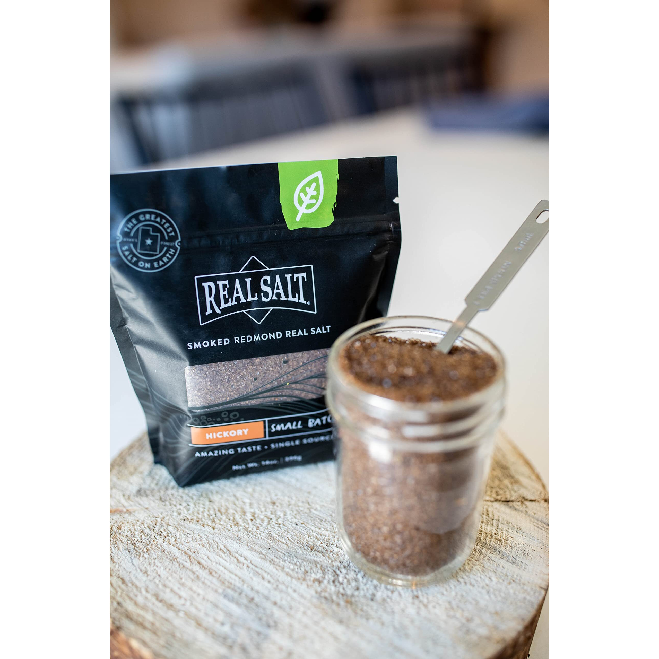 Redmond Real Salt Hickory Smoked Salt, 14 Oz Pouch