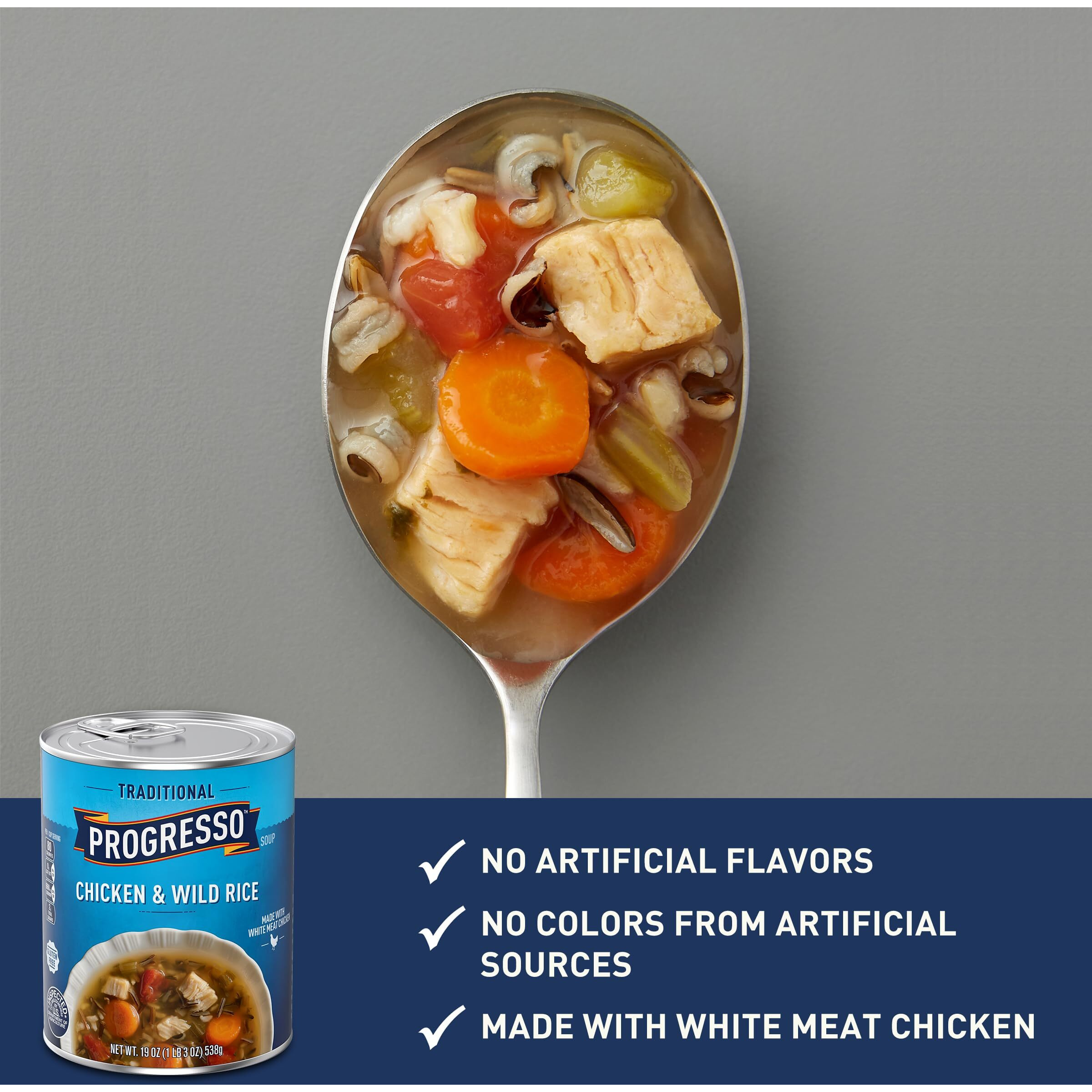 Progresso Traditional, Chicken And Wild Rice Soup, Gluten Free, 19 Oz. (Pack Of 12)