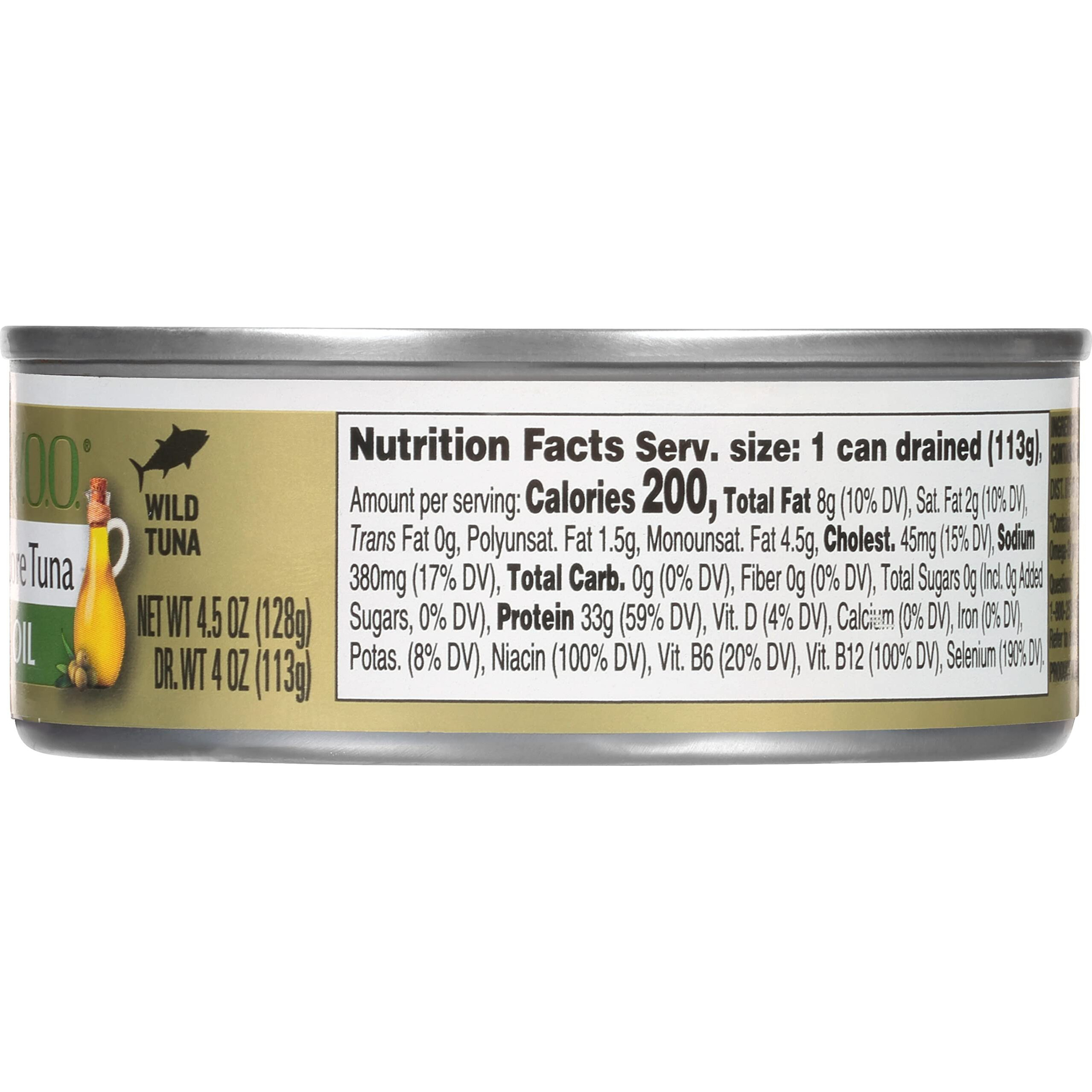 Starkist E.V.O.O. Solid White Albacore Tuna In Extra Virgin Olive Oil, 4.5 Oz, Pack Of 12