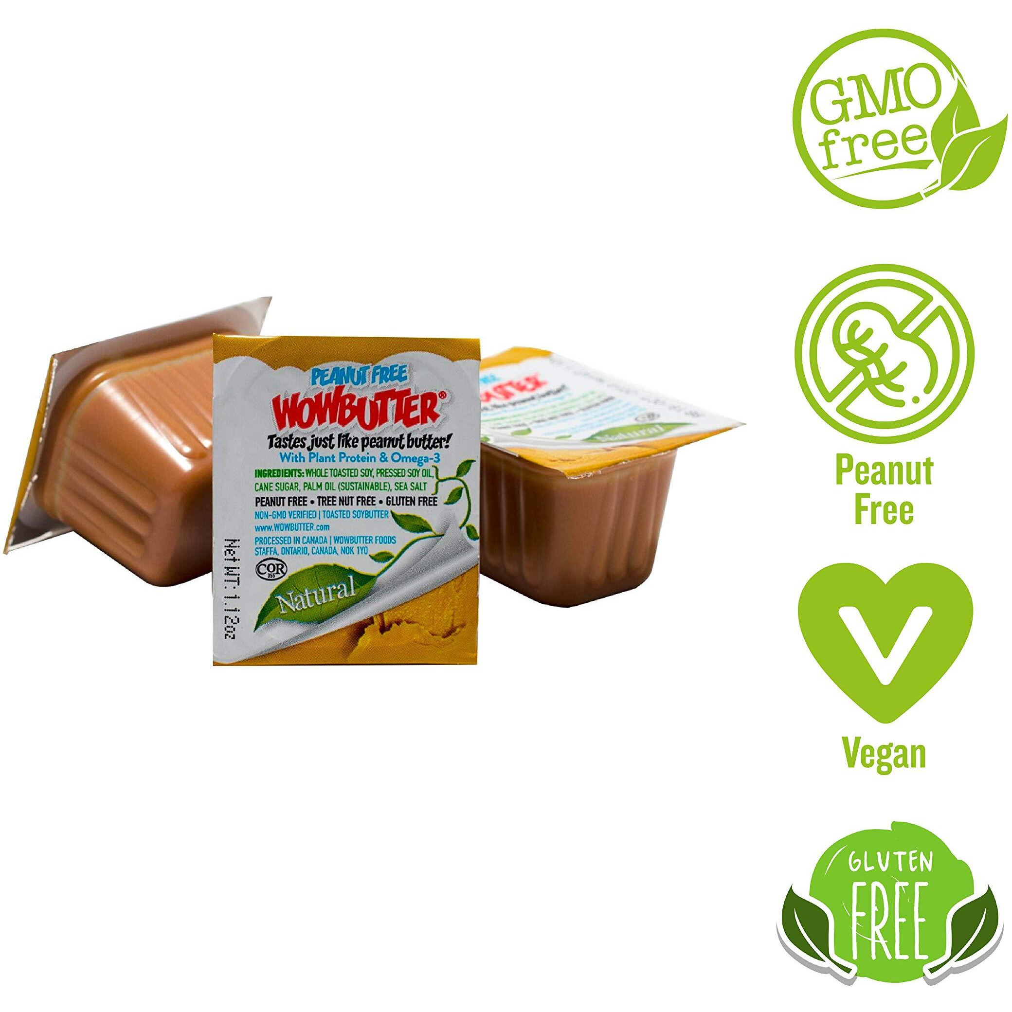 Wowbutter - Creamy Soy Spread - Peanut Free, Tree Nut Free - Vegan Plant Protein - Gluten Free - Non-Gmo - 1.12 Ounce (Pack Of 100)