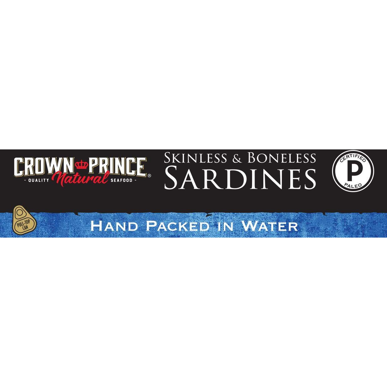 Crown Prince Natural Skinless & Boneless Sardines In Water, 4.37-Ounce Cans (Pack Of 12)