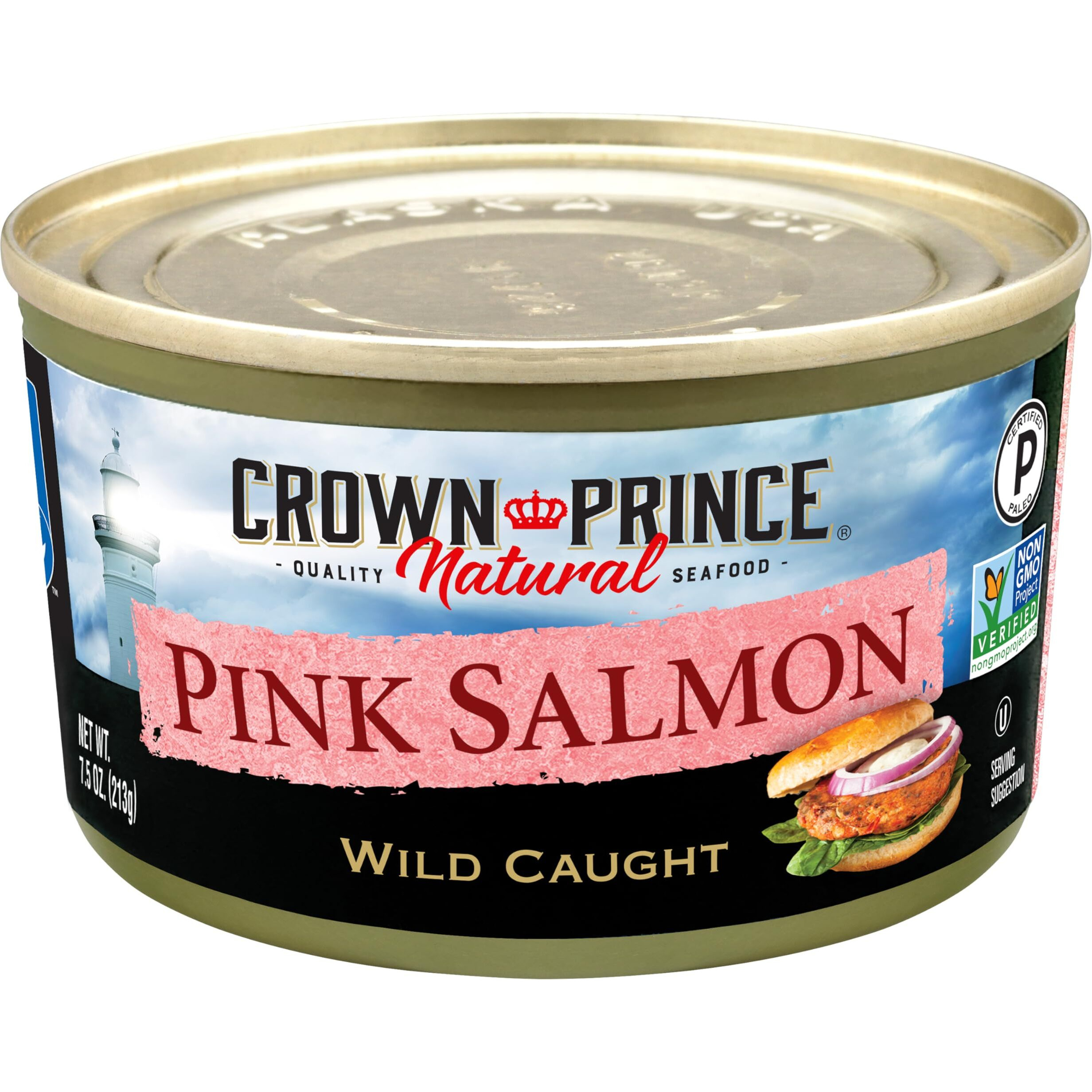 Crown Prince Natural Pink Salmon - Low In Sodium, 7.5-Ounce Cans (Pack Of 12)