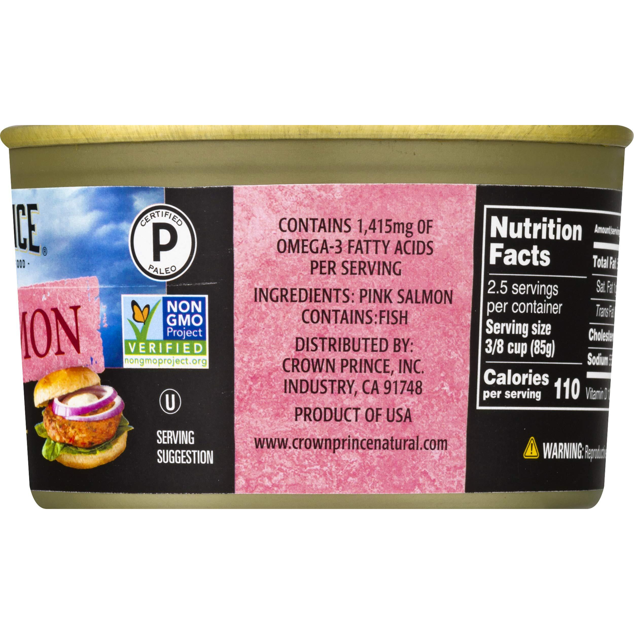 Crown Prince Natural Pink Salmon - Low In Sodium, 7.5-Ounce Cans (Pack Of 12)