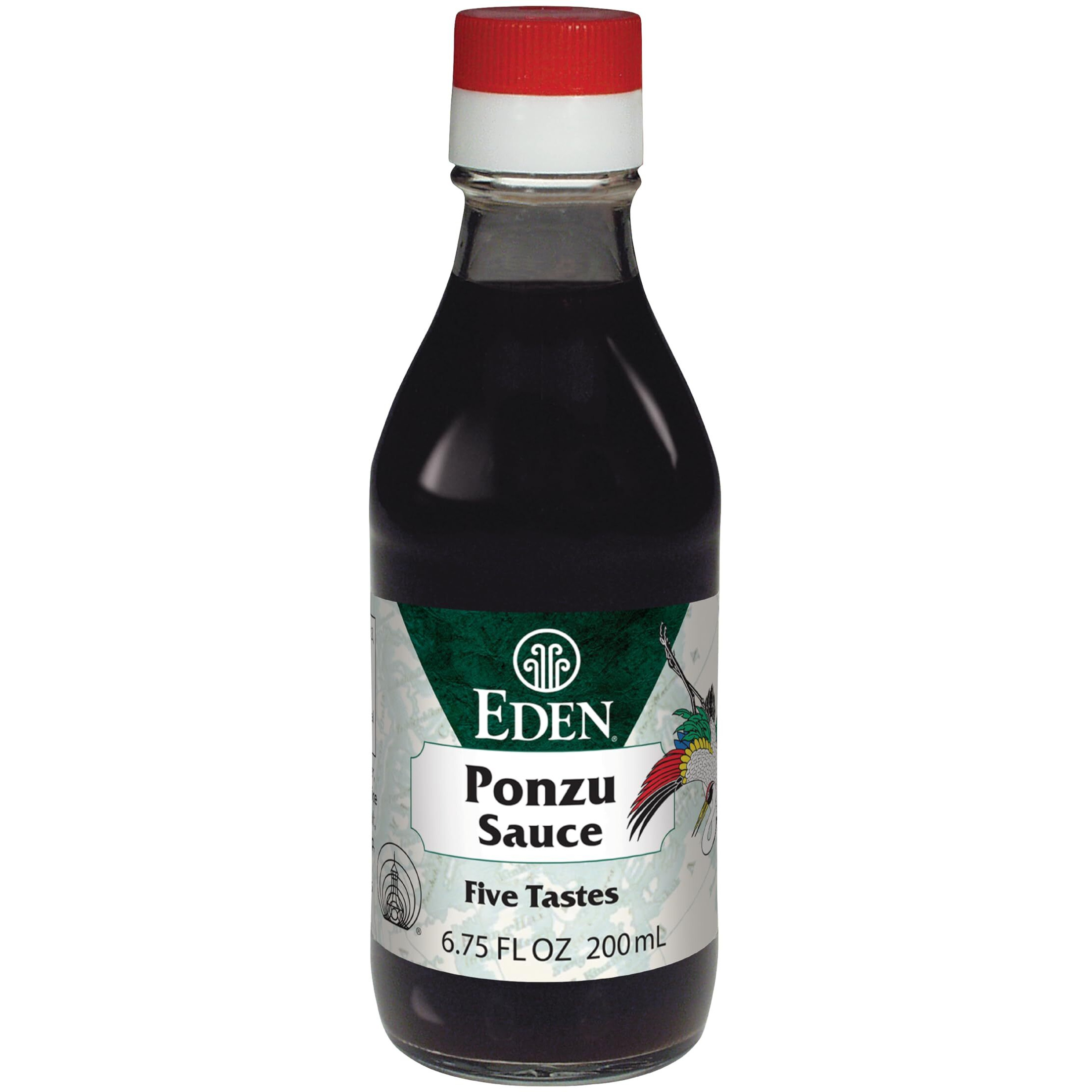 Eden Ponzu Sauce, Premium Traditional Five Flavor Umami Seasoning Made In Japan, Yuzu And Sudachi Juice, 6.75 Fl Oz Glass Bottle