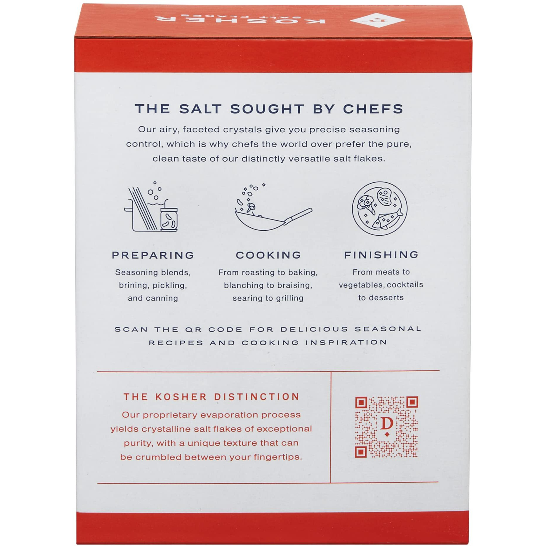 Diamond Crystal Kosher Salt Flakes - Full Flavor, No Additives And Less Sodium - Staple For Professional Chefs And Home Cooks 26 Ounce (New Packaging)