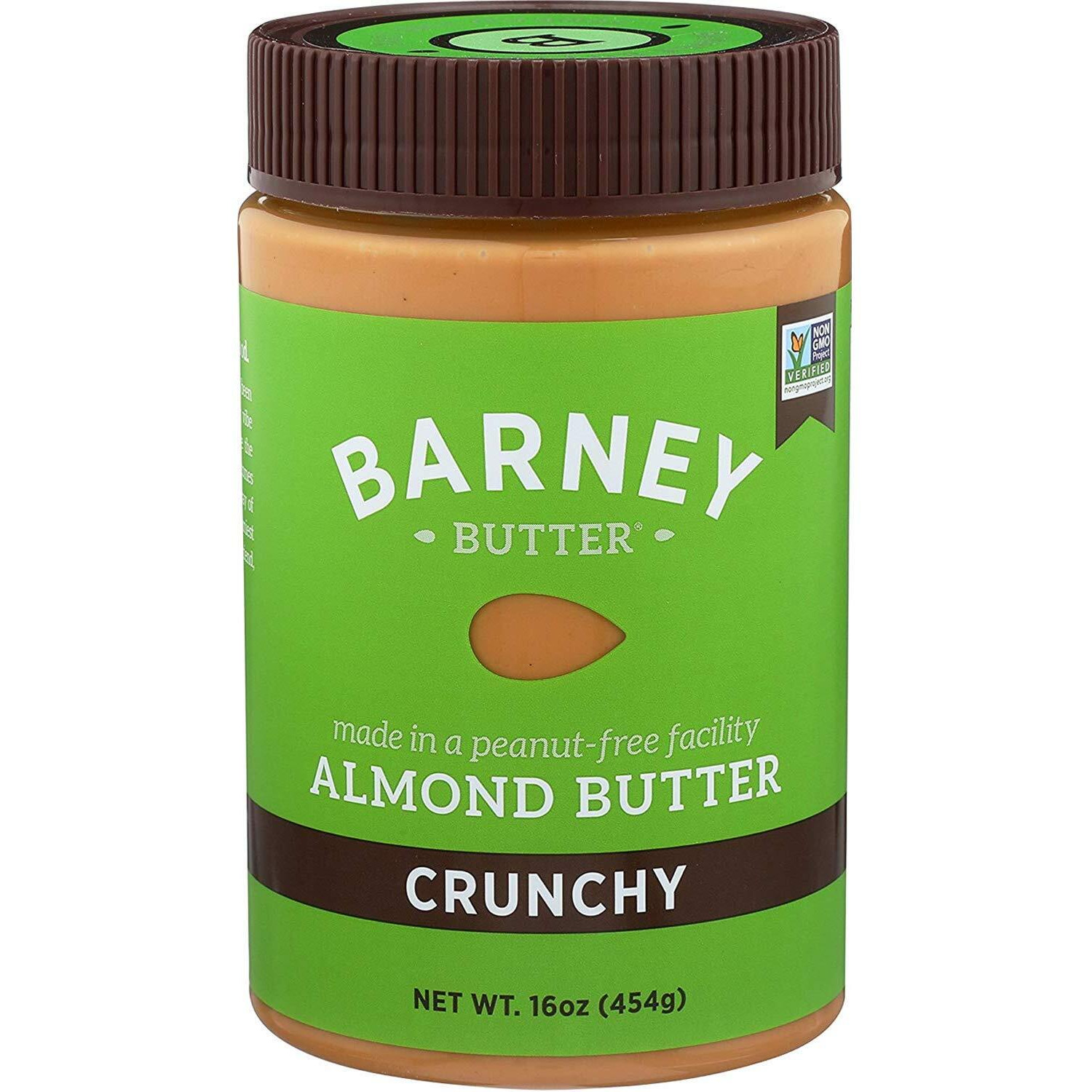 Barney Butter Almond Butter, Crunchy, 16 Ounce Jar, Skin-Free Almonds, No Stir, Non-Gmo, Gluten Free, Keto, Paleo, Vegan