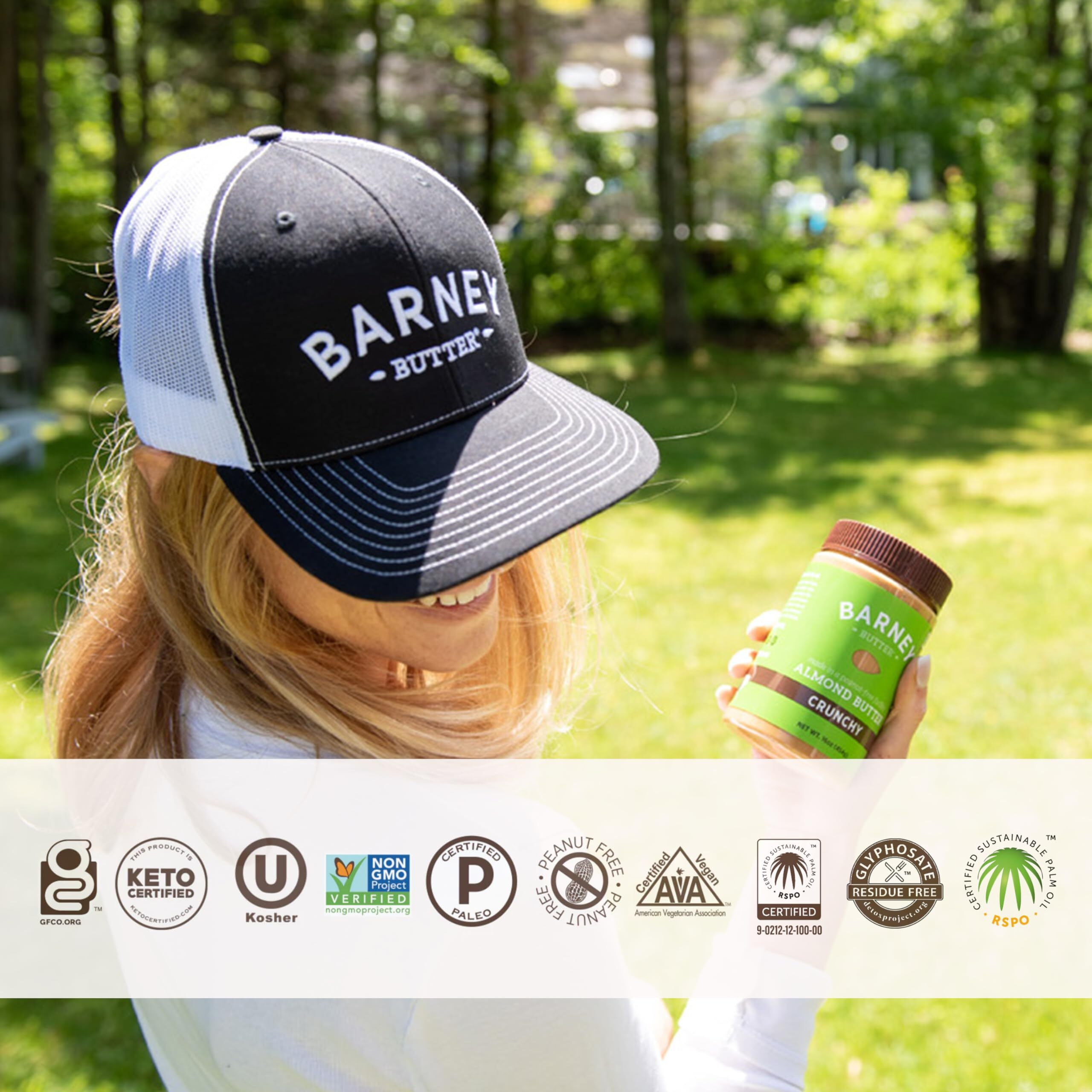 Barney Butter Almond Butter, Crunchy, 16 Ounce Jar, Skin-Free Almonds, No Stir, Non-Gmo, Gluten Free, Keto, Paleo, Vegan