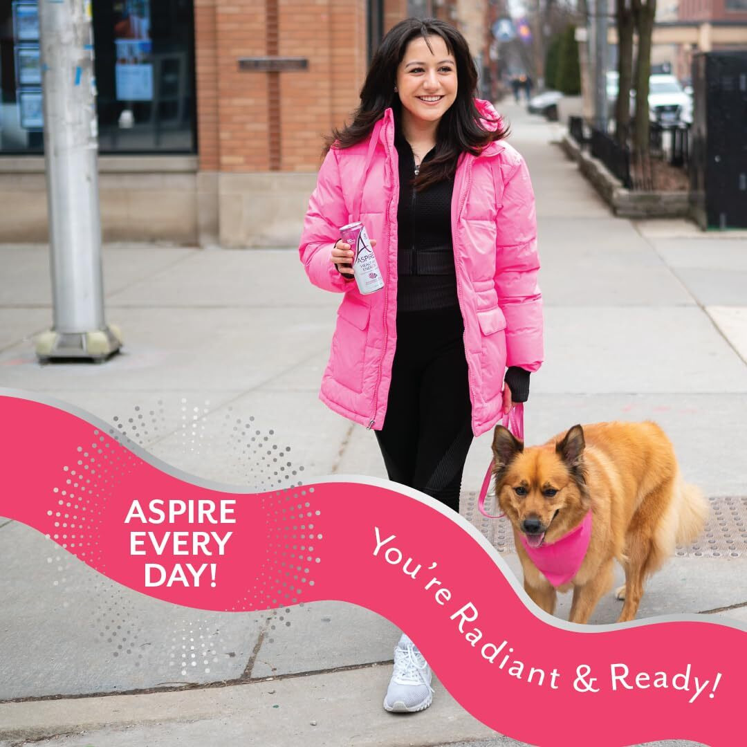 Aspire Strawberry Watermelon, Healthy Energy Drink With Low Caffeine, No Sugar, Carbs, And Keto Friendly, 12 Pack