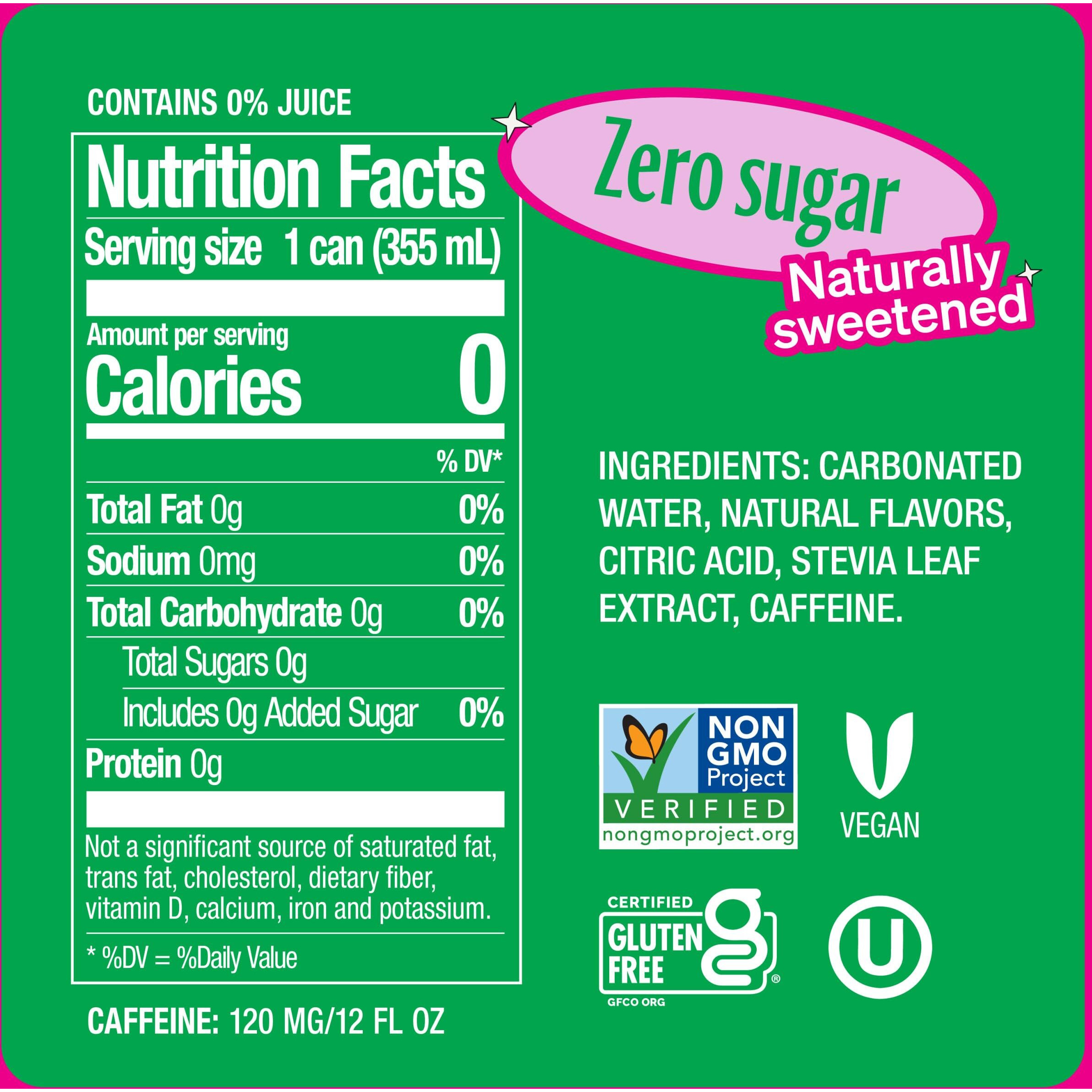 Zevia Zero Sugar, Watermelon Energy Drink, 12 Fl Oz Cans (Pack Of 12)